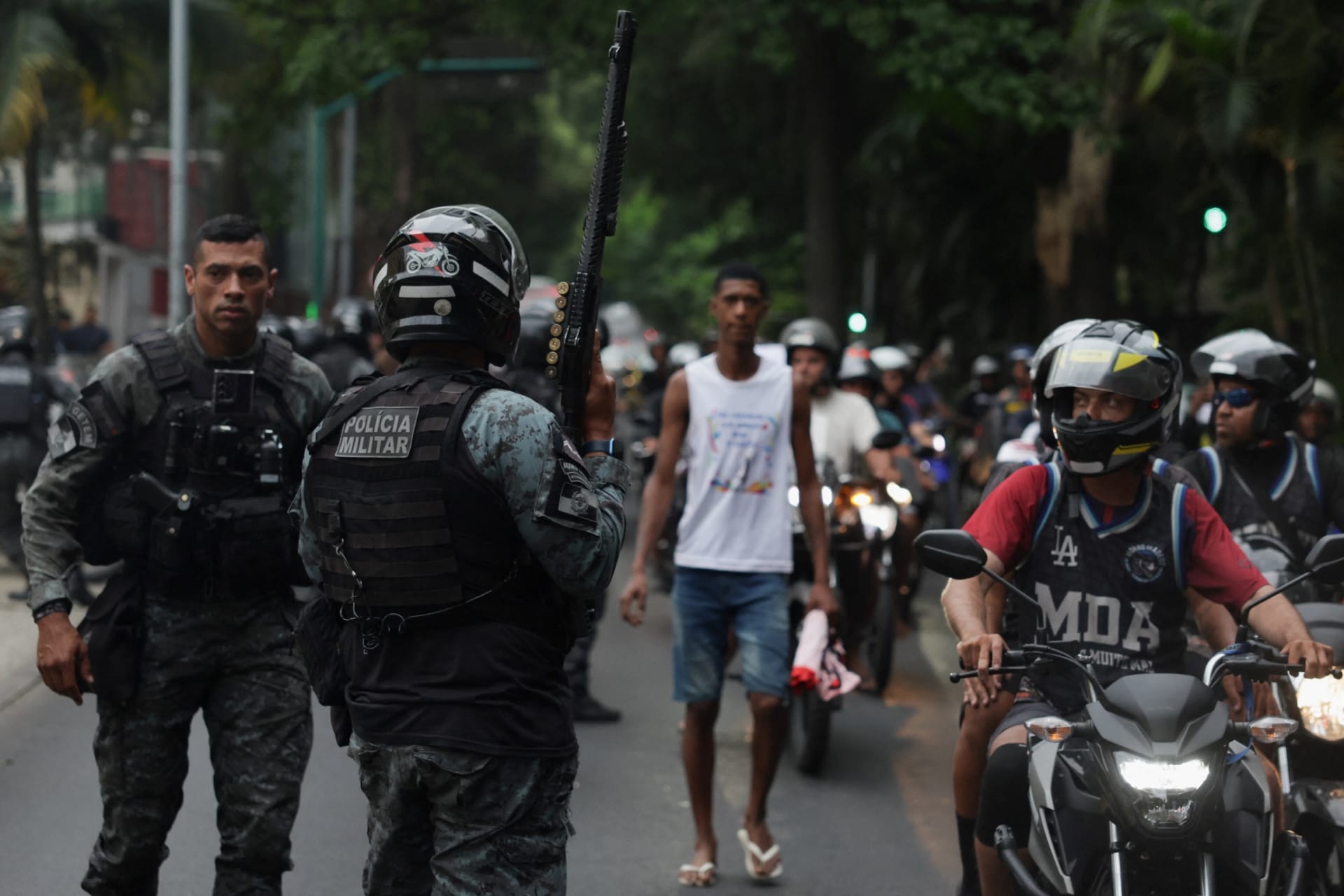 Photo of Brazilian police officer in Rio