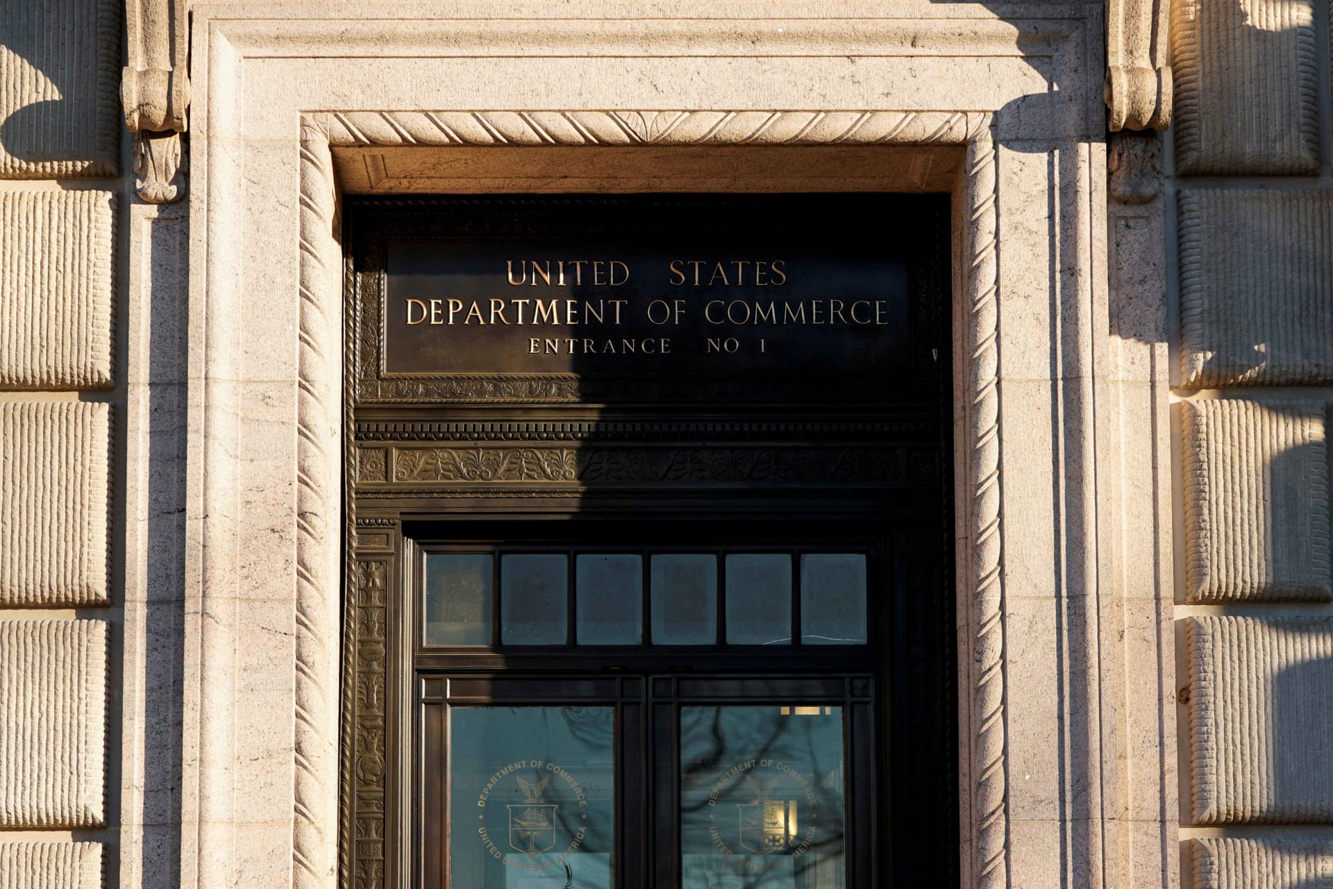 <p>The Department of Commerce building in Washington, U.S., January 26, 2022.</p>
