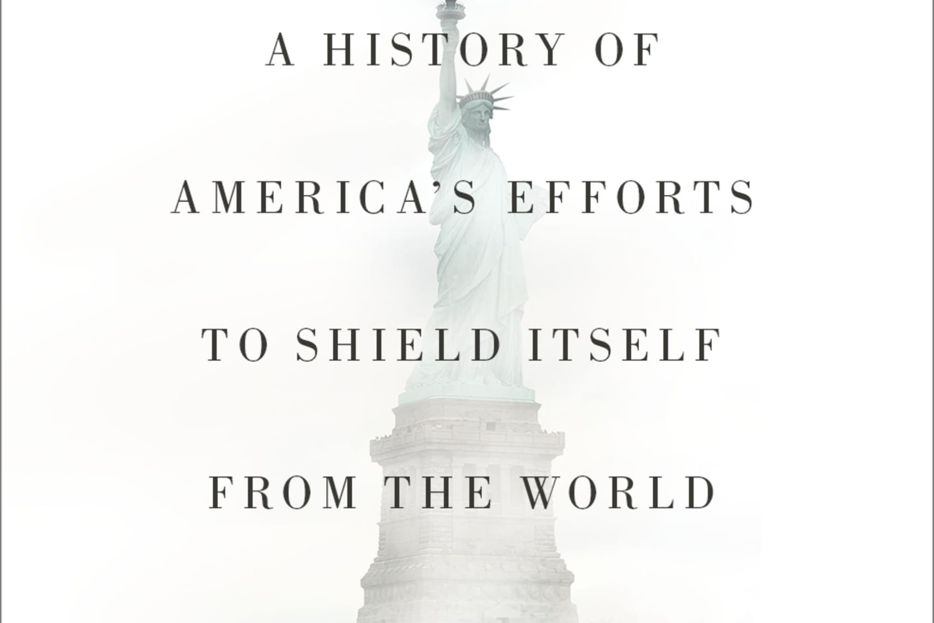 Book cover with image of obscured statue of liberty