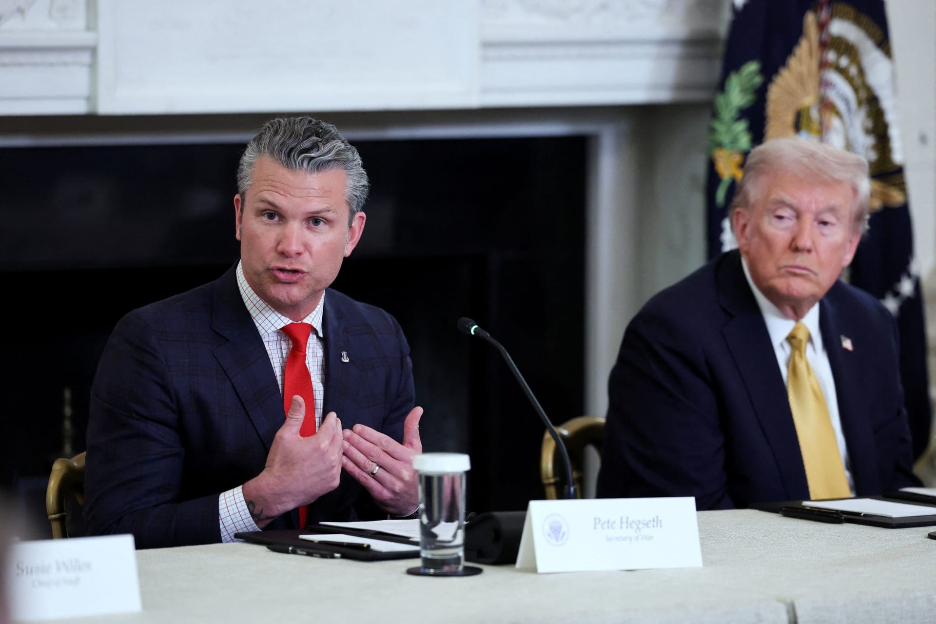 Photo of U.S. Secretary of Defense Pete Hegseth