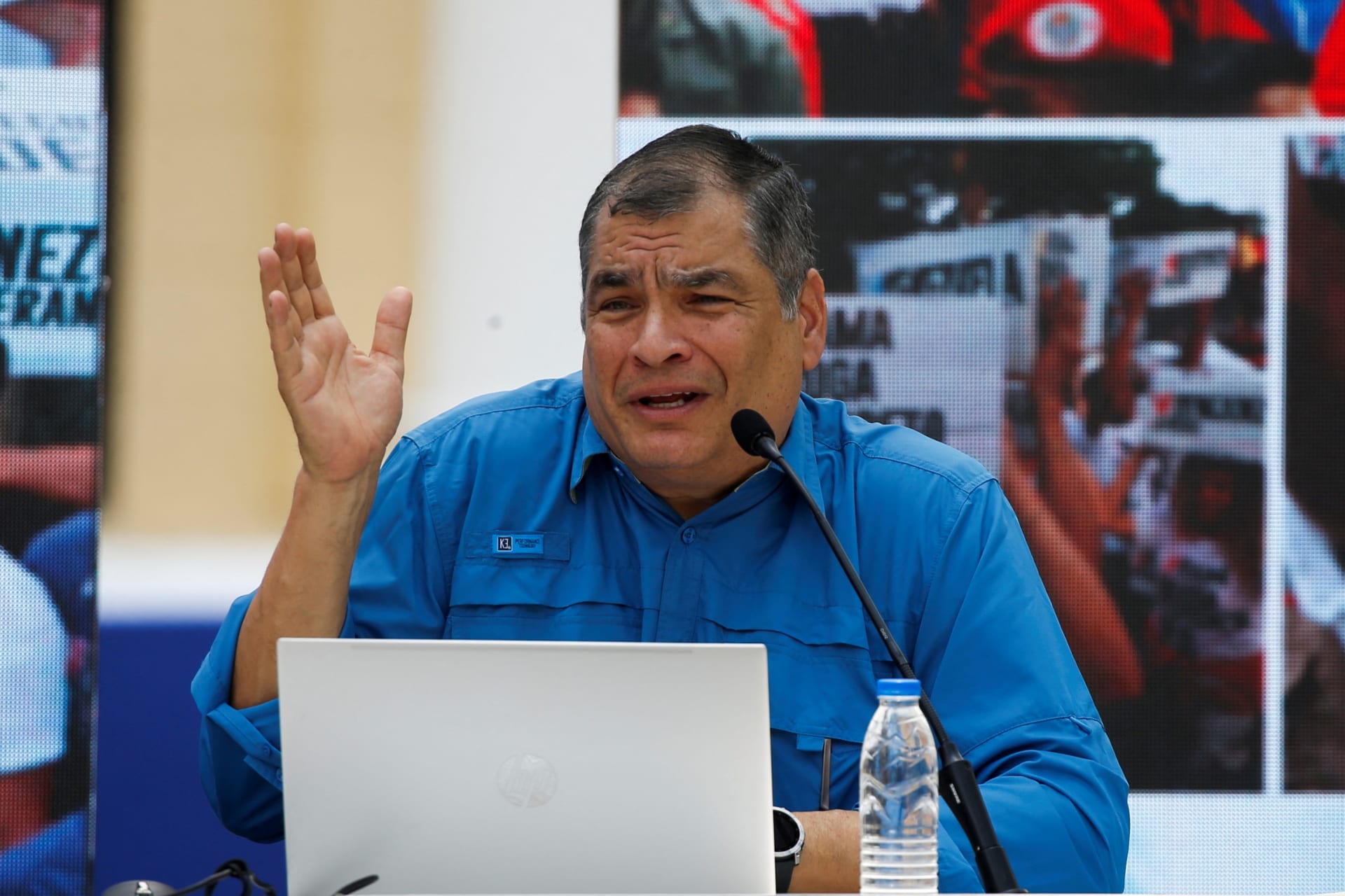 <p>Ecuador’s former President Rafael Correa attends a government event, in Caracas, Venezuela March 9, 2023. REUTERS/Leonardo Fernandez Viloria</p>
