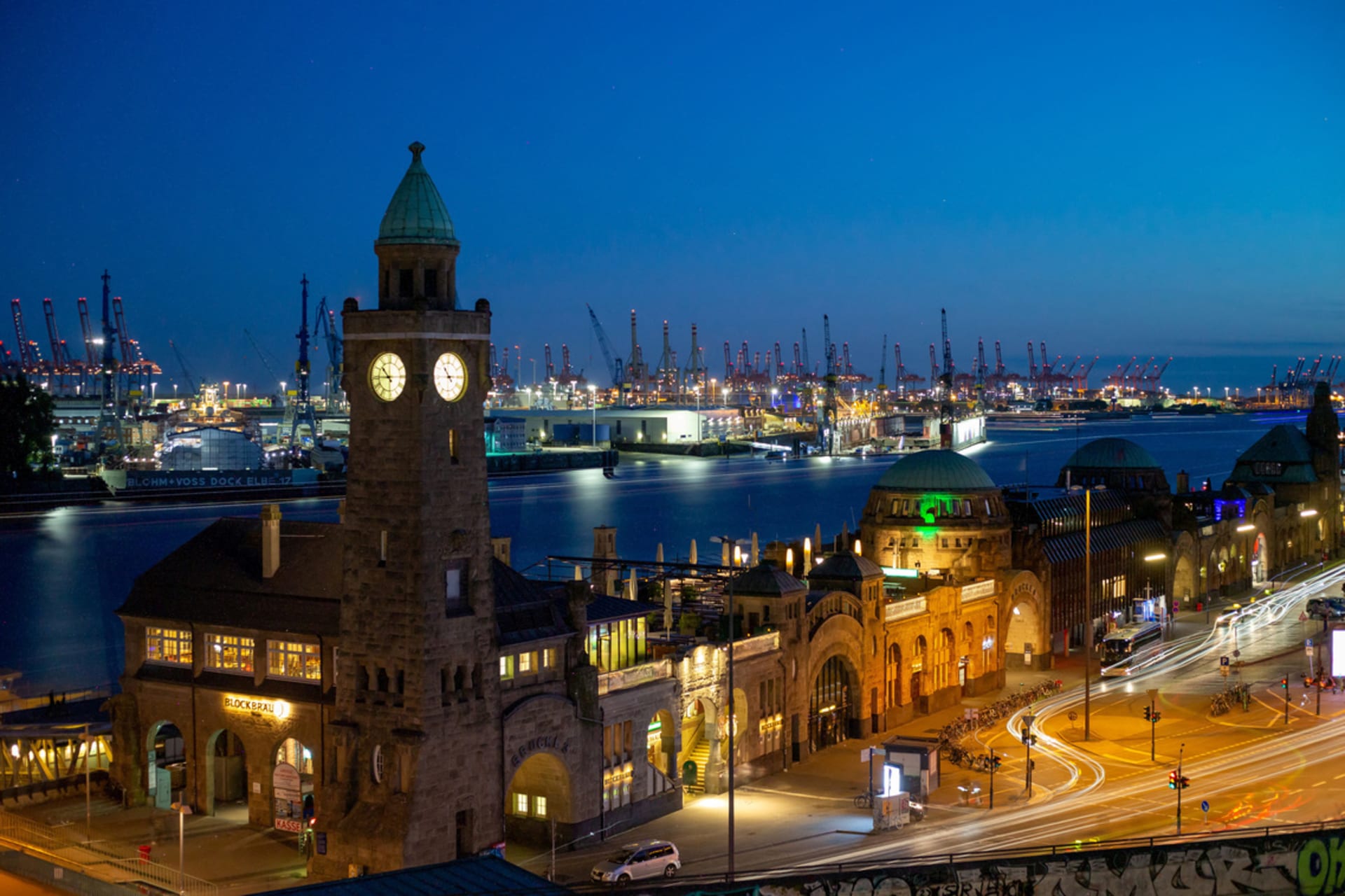 <p>A general view of the harbour in Hamburg.</p>
