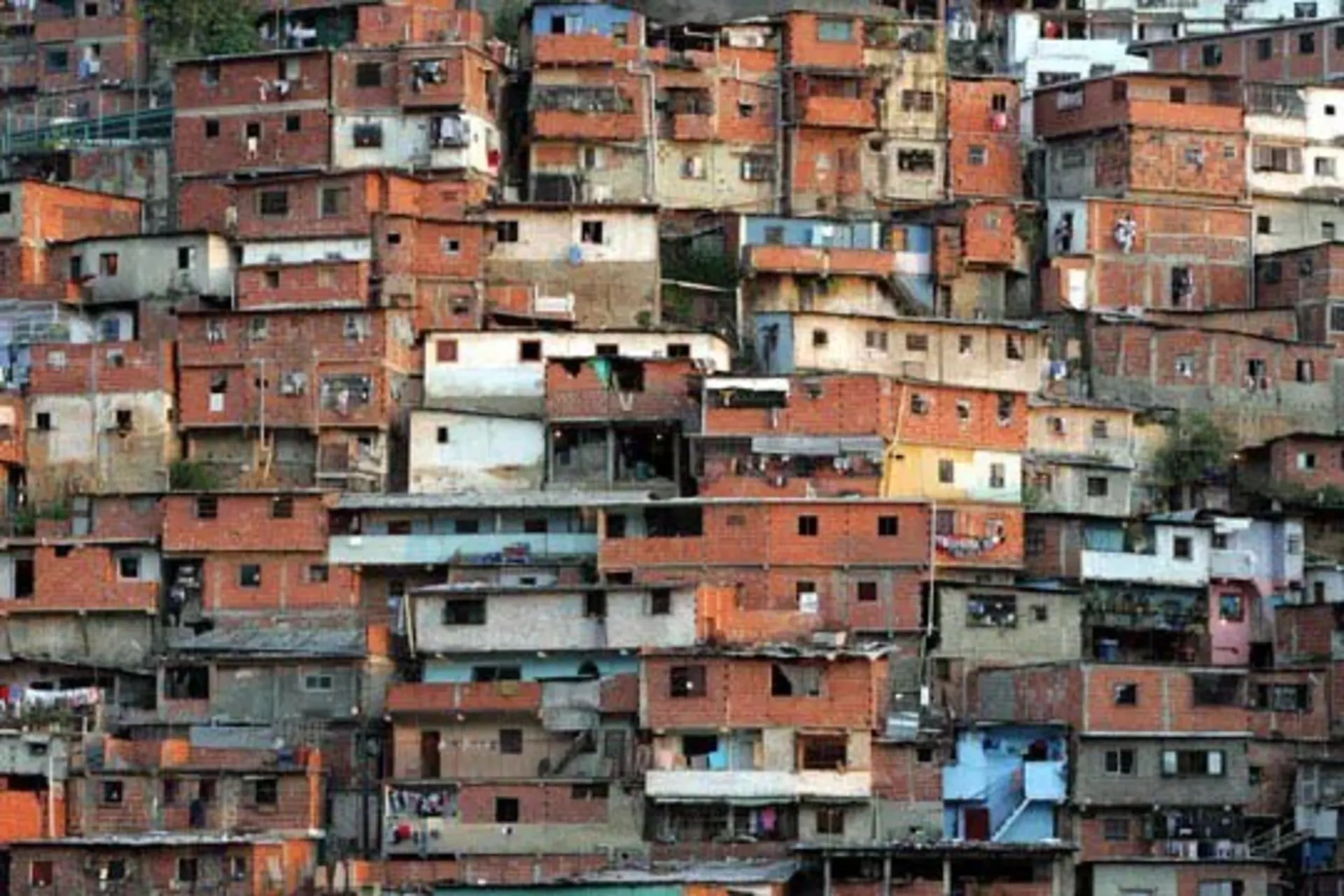 Shantytown homes in the Petare neighborhood of Caracas, Venezuela. 