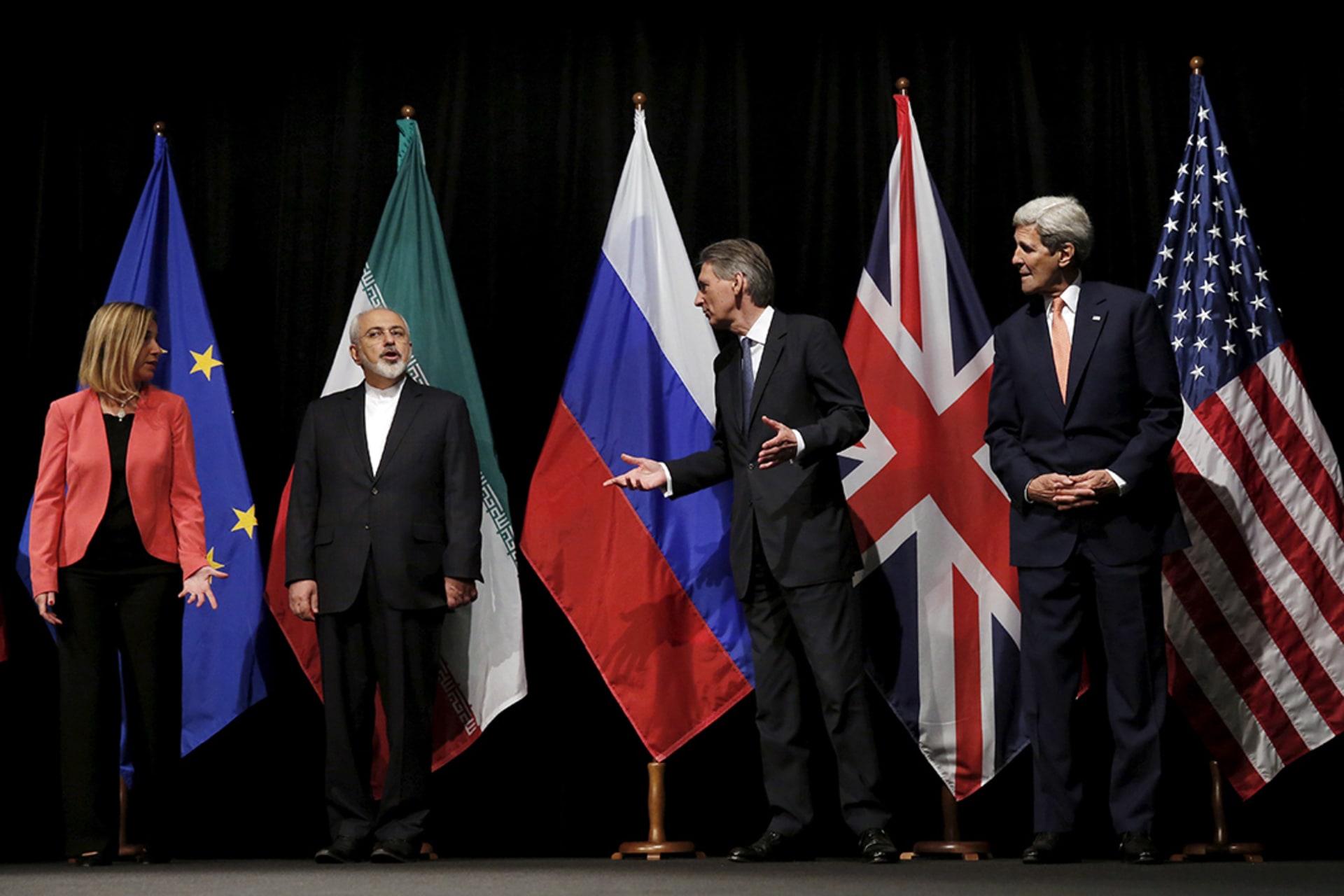 Diplomats meet in Vienna for nuclear talks in July 2015. 
