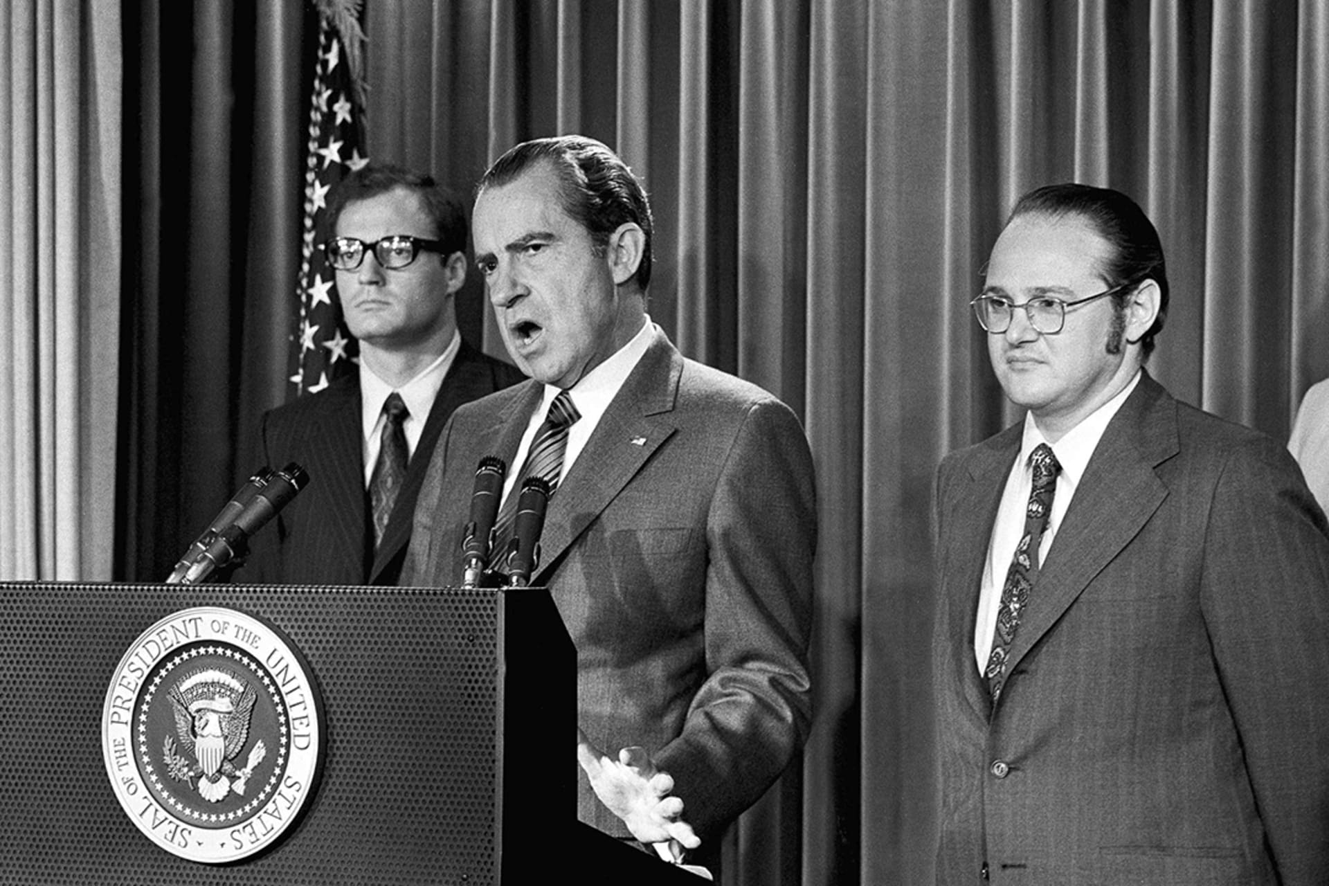 U.S. President Richard Nixon announces the global war on drugs in June 1971. Harvey Georges/AP Images
