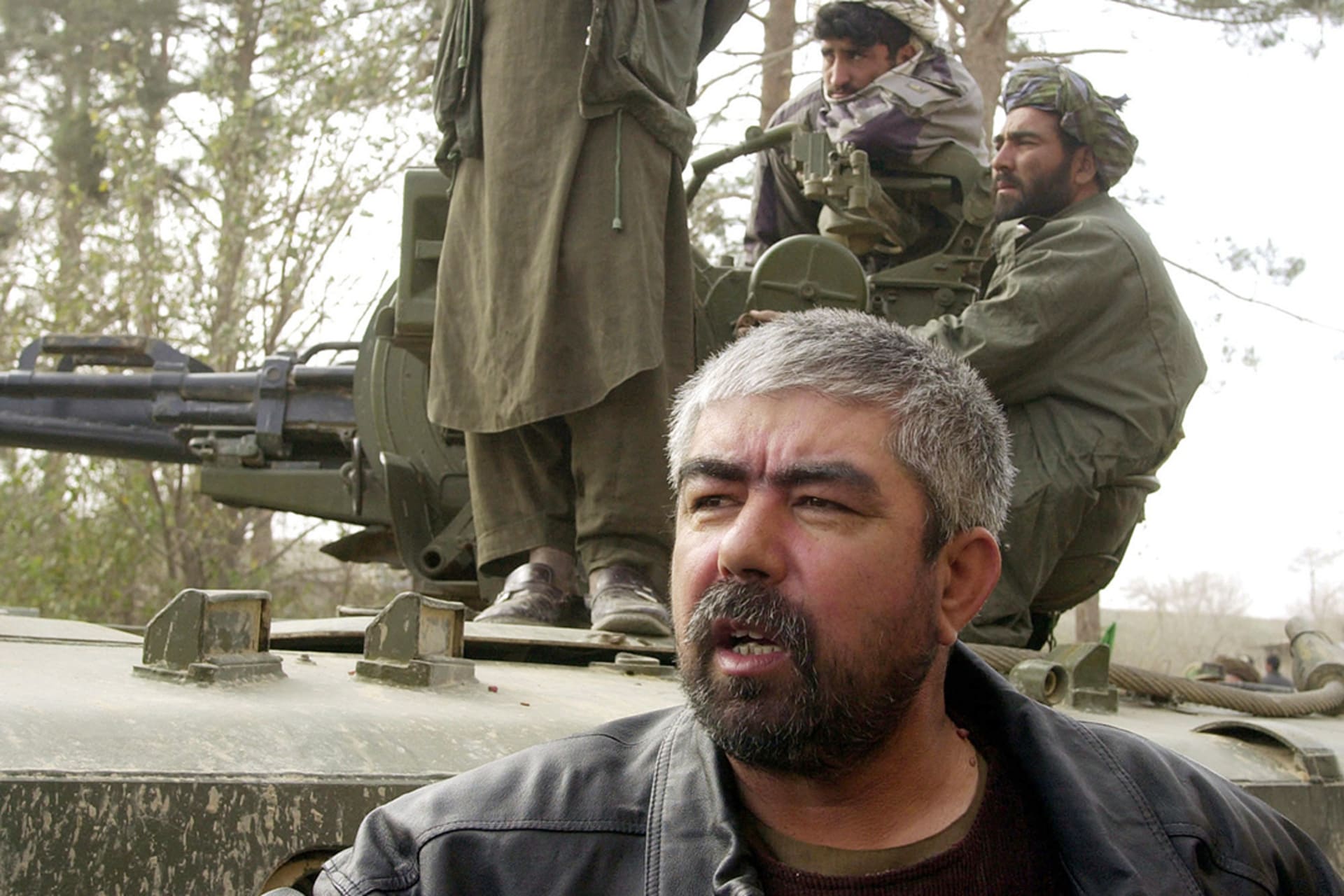 Abdul Rashid Dostum near Mazar-e-Sharif, Afghanistan, November 2001. 
