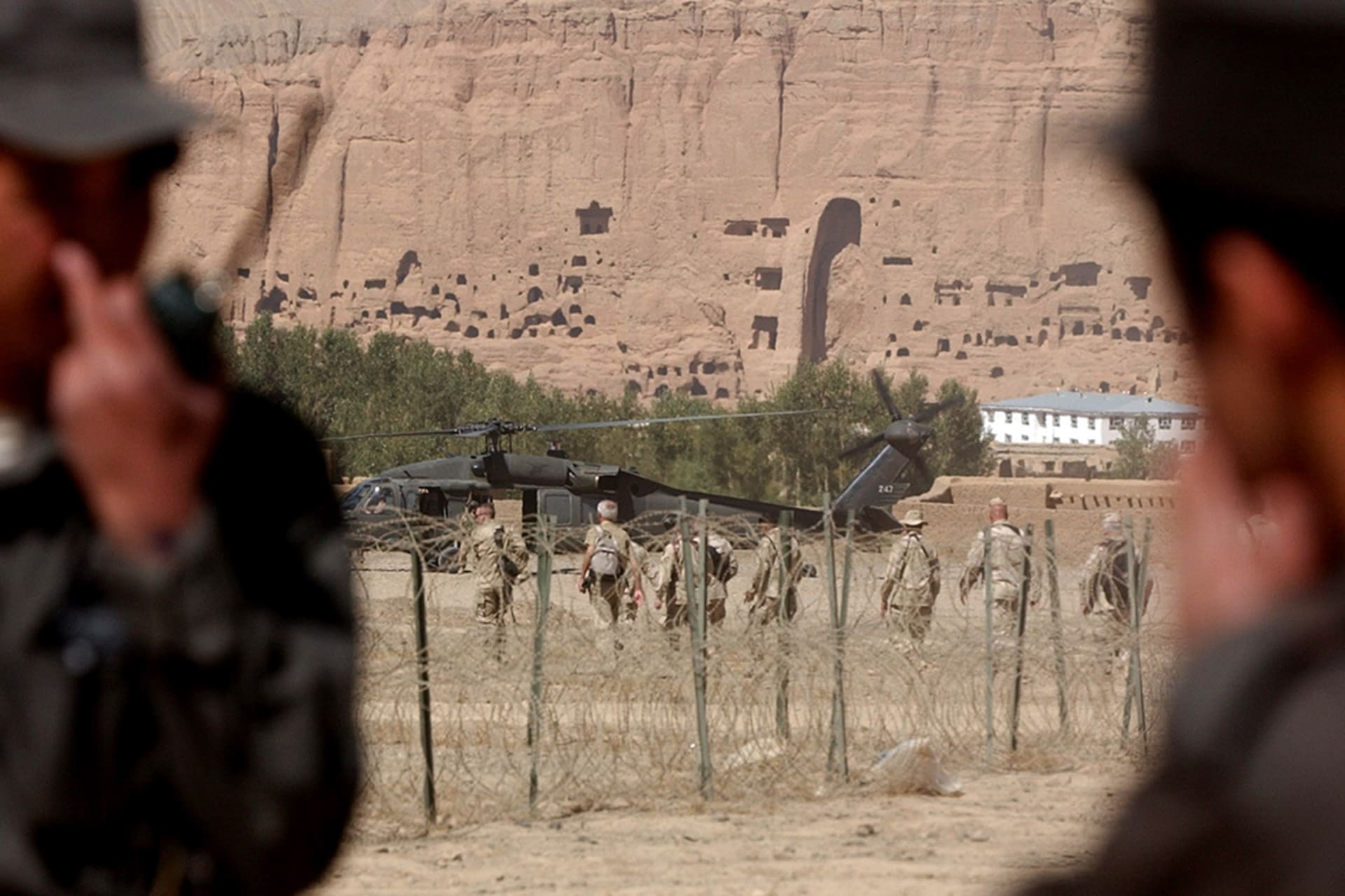 U.S. soldiers in Bamiyan, Afghanistan, 2003. 
