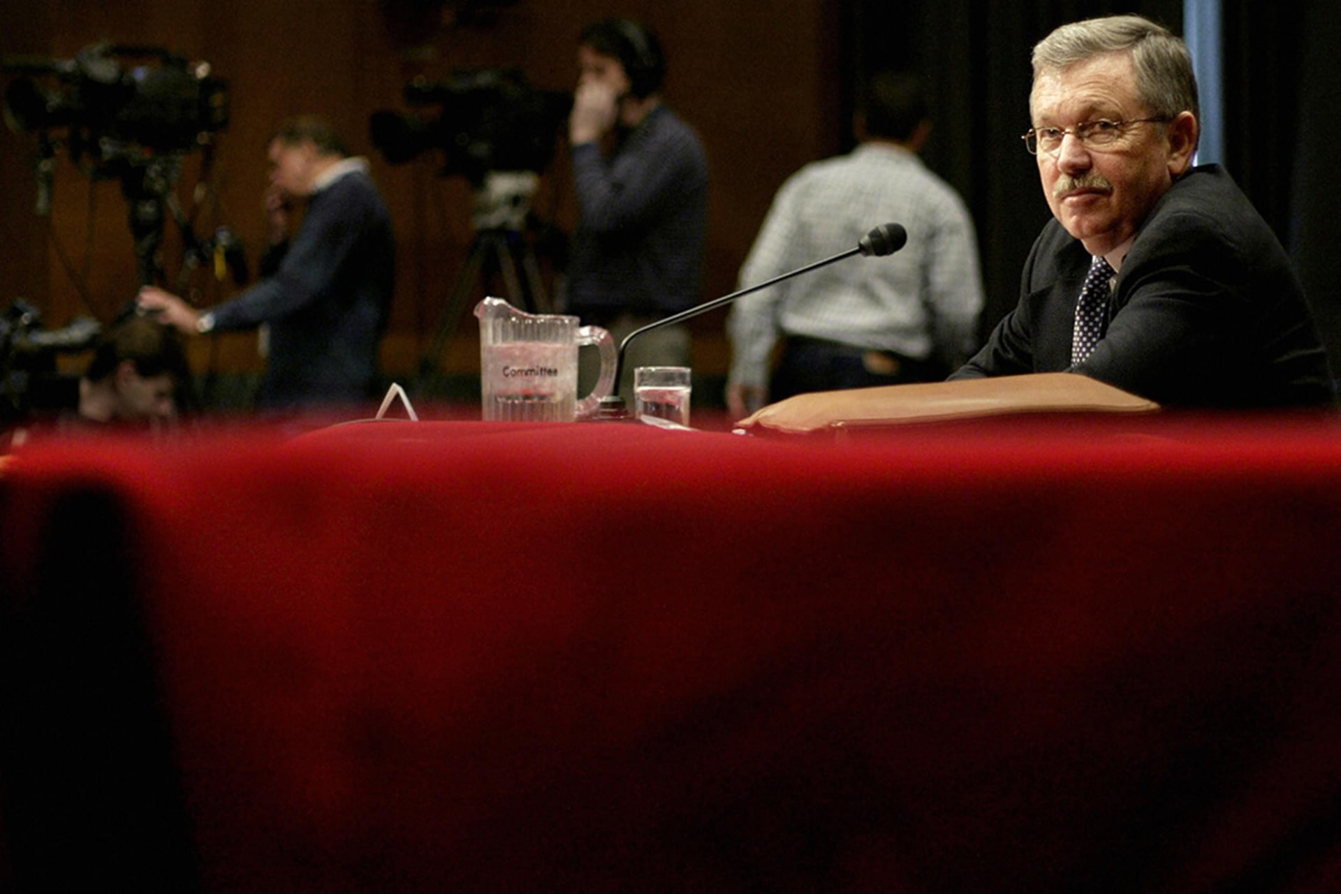 Former U.S. weapons inspector David Kay testifies before the Senate Committee on Armed Services. 
