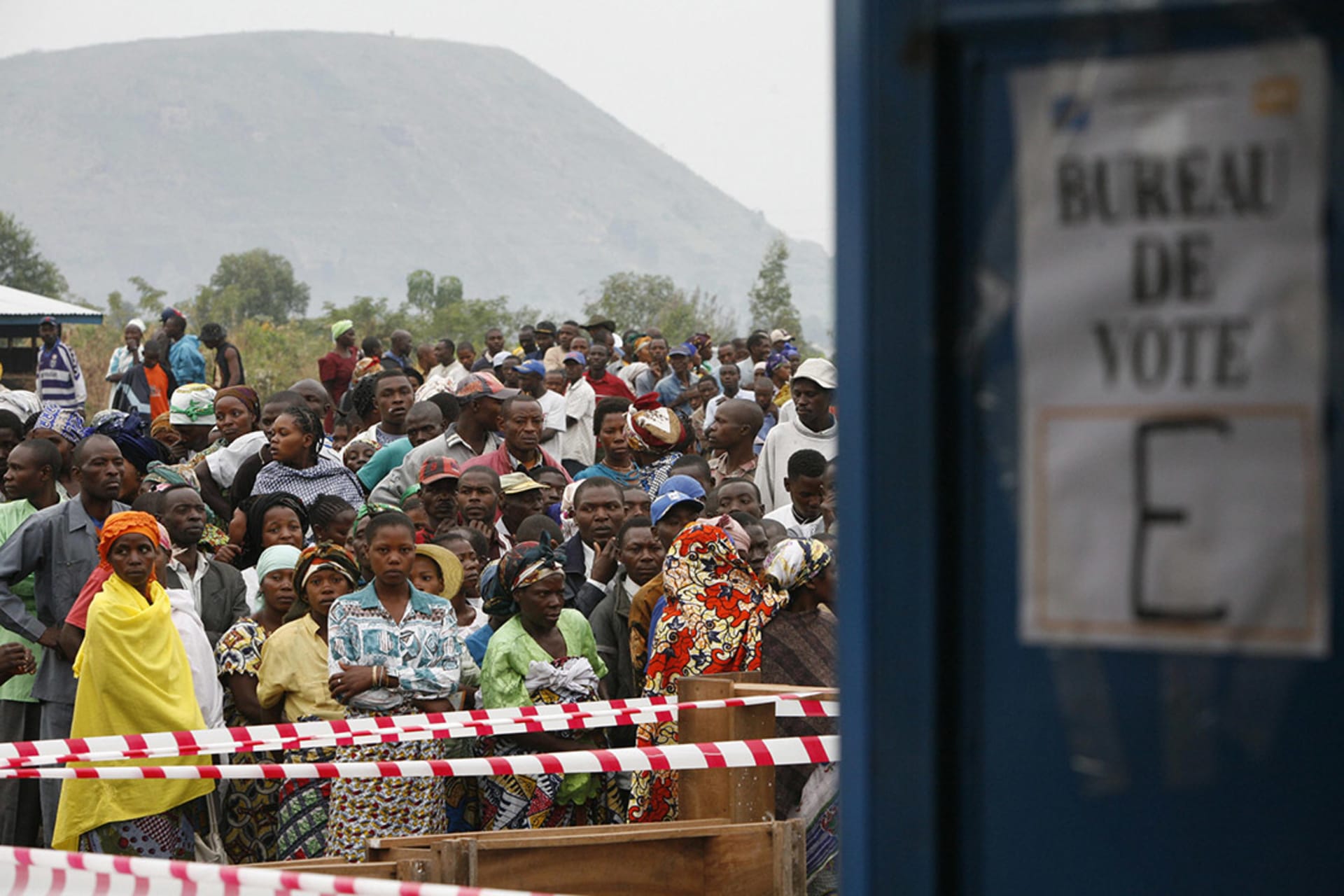 Congolese voters queue at a polling station near the eastern city of Goma in July 2006. Jose Cendon/AFP/Getty Images