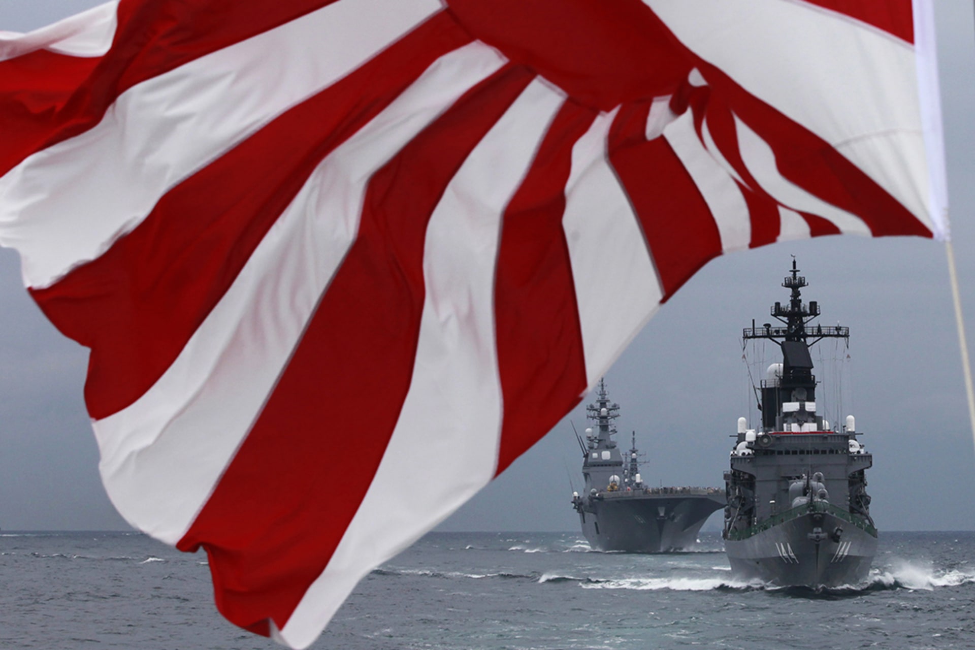 Japanese destroyers during a naval fleet review at Sagami Bay, October 14, 2012. Yuriko Nakao/Reuters