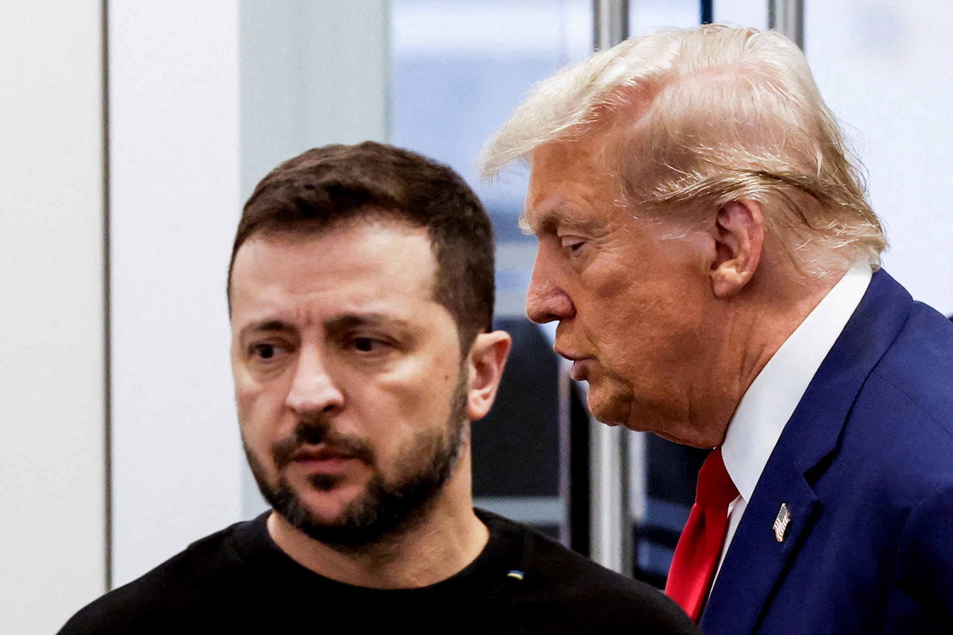 <p>Donald Trump and Ukrainian President Volodymyr Zelenskiy at Trump Tower in New York on September 27, 2024.</p>
