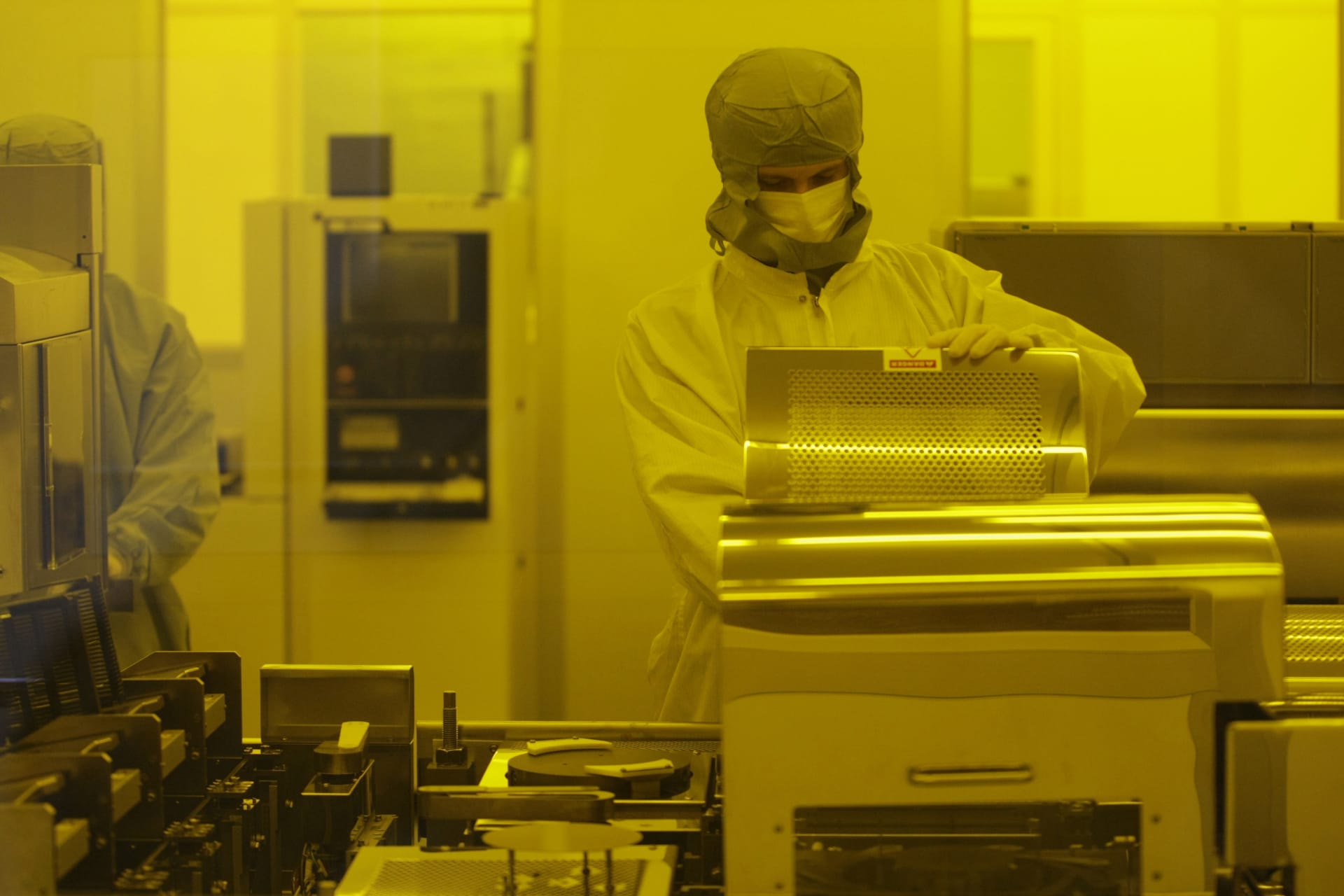 <p>An employee works at a production plant of Brazil’s Ceitec company in Porto Alegre.</p>
