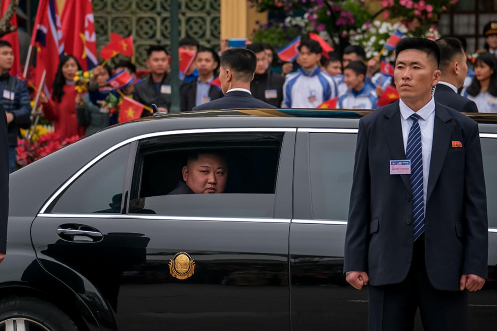 <p>Kim Jong-un arrives in Lang Son, Vietnam.</p>
