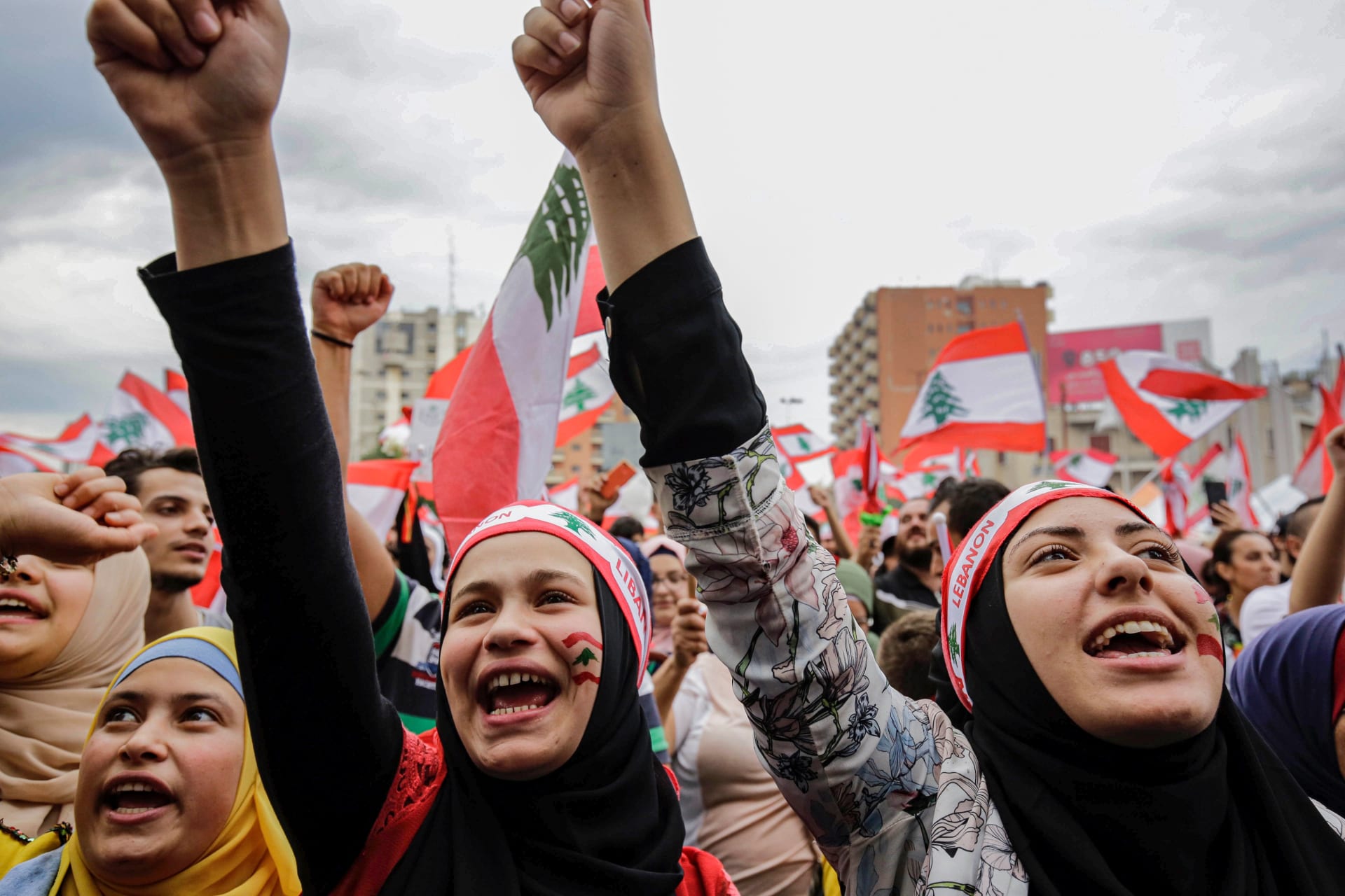 <p>Protestors in Lebanon.</p>
