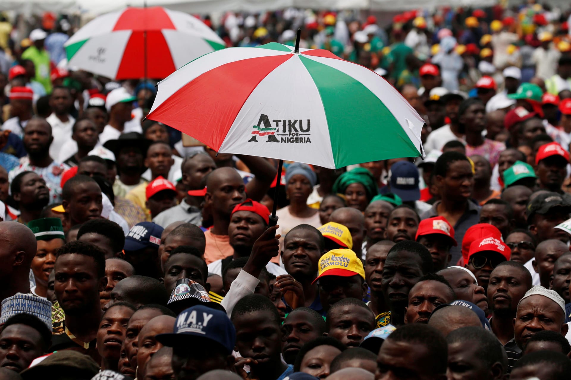 <p>Supporters of the People’s Democratic Party attend a rally in Lagos, Nigeria.</p>
