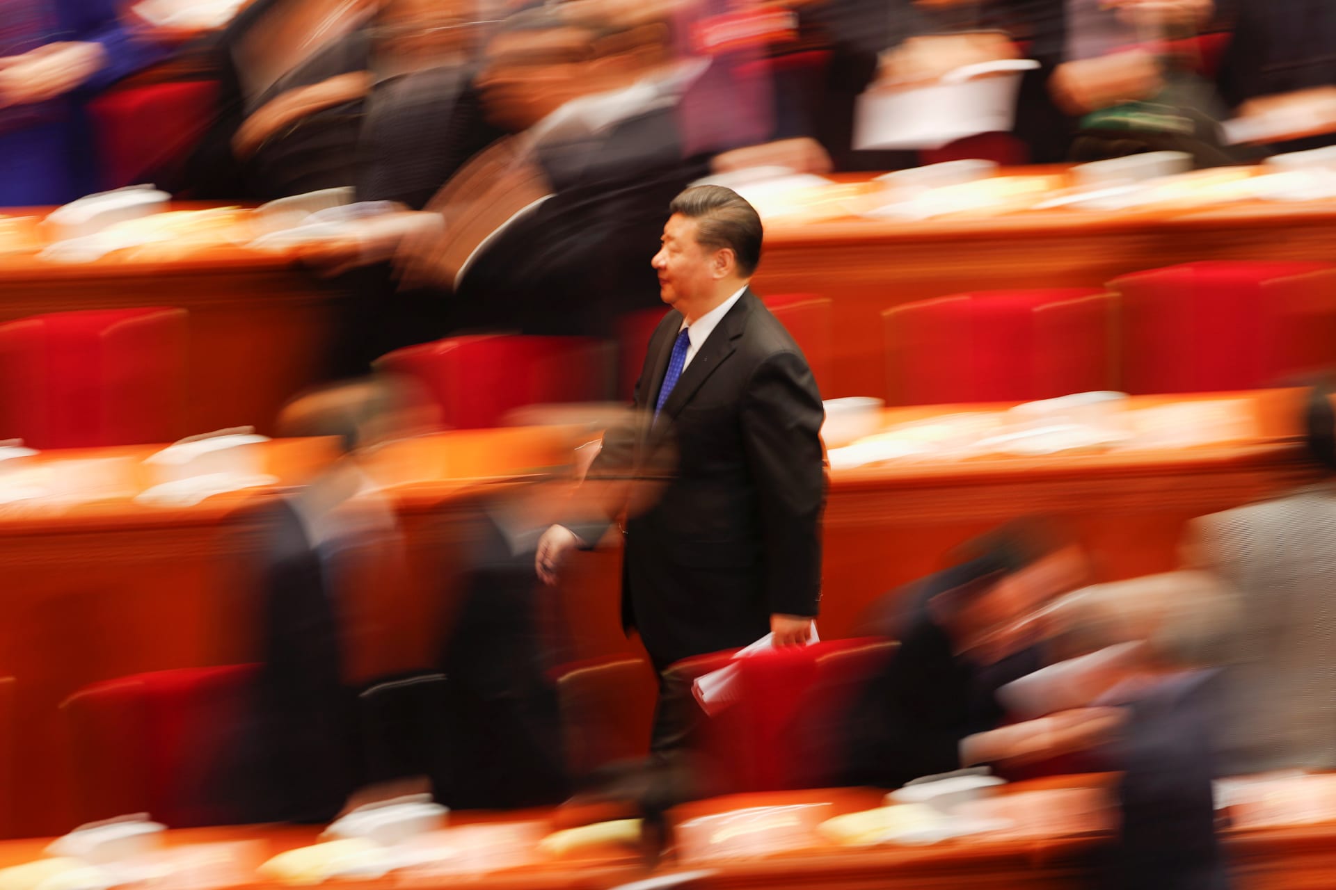 <p>Chinese President Xi Jinping leaves after the opening session of the Chinese People’s Political Consultative Conference (CPPCC) at the Great Hall of the People in Beijing, China March 3, 2018. </p>
