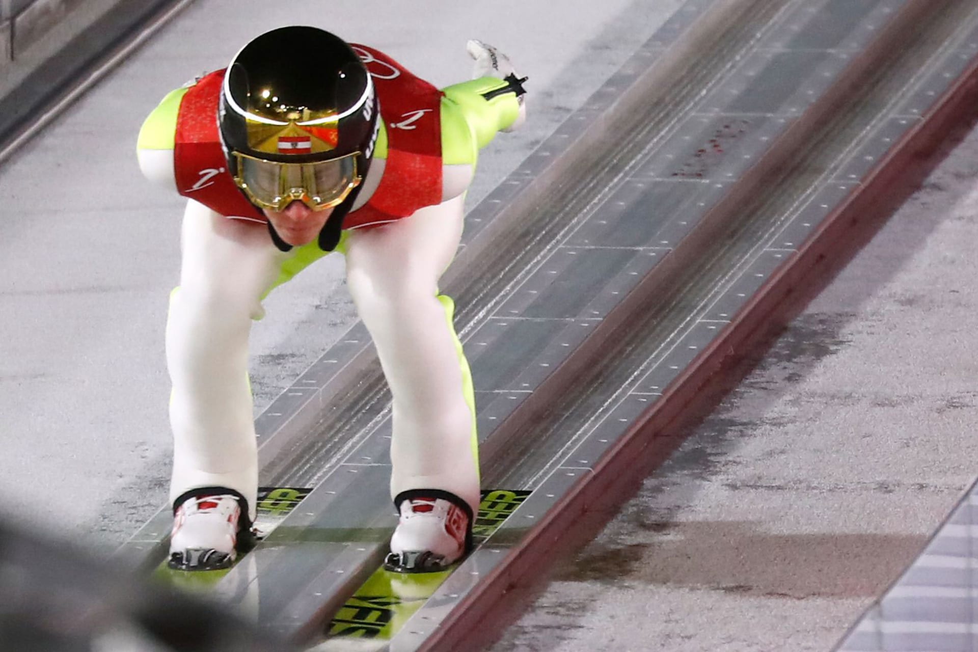 <p>The men’s ski jumping competition at the Winter Olympics in Pyeongchang, South Korea.</p>
