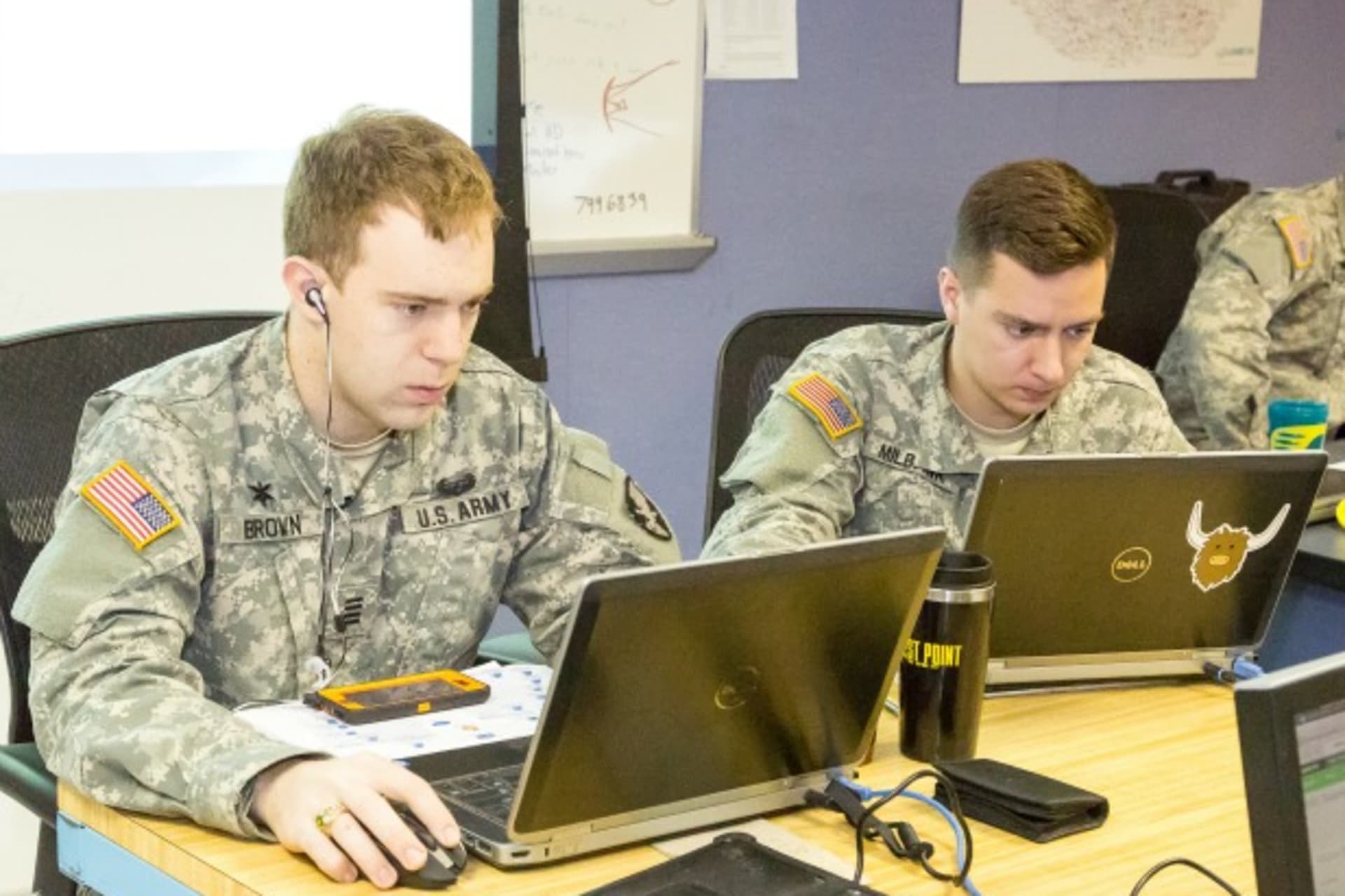 <p>U.S. Military Academy cadets compete against the four other service academies in the 15th annual Cyber Defense Exercise, April 13-17, 2015. </p>

