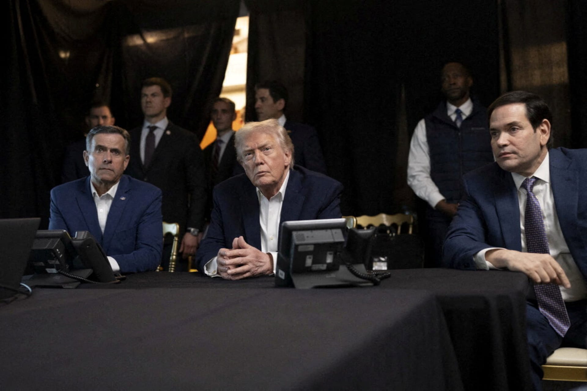 <p>President Donald Trump sitting next to CIA Director John Ratcliffe and U.S. Secretary of State Marco Rubio as they watch the U.S. military operation in Venezuela from Trump’s Mar a Lago resort, in Palm Beach, Florida, on January 3, 2026.</p>
