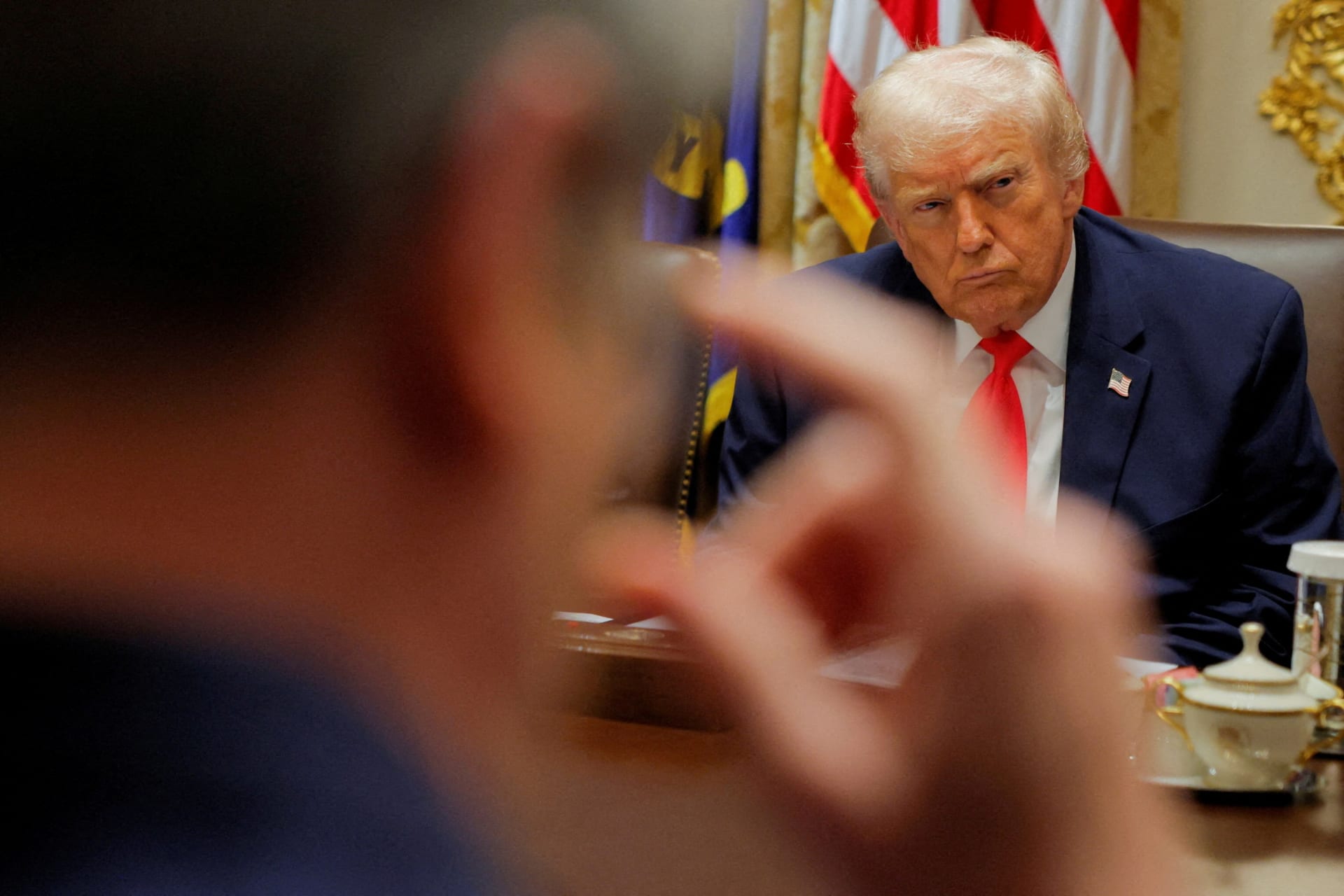 <p>U.S. President Donald Trump at a cabinet meeting at the White House, December 2, 2025. </p>