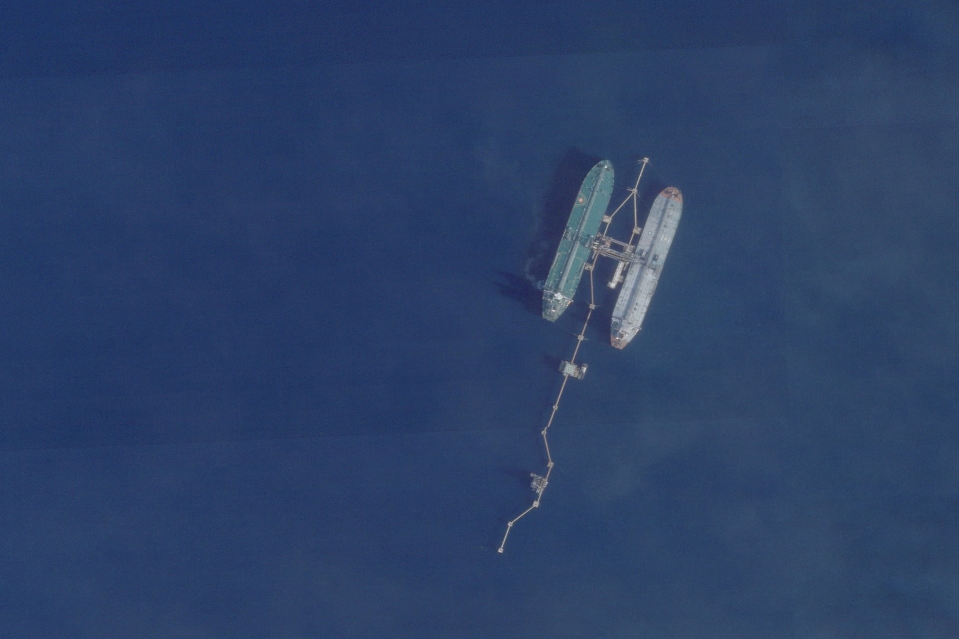 <p>A satellite image shows the very large crude carrier (VLCC) Skipper, which British maritime risk management group Vanguard said was believed to have been seized on December 10, as well as another vessel, off Port Jose, Venezuela, November 18, 2025.</p>
