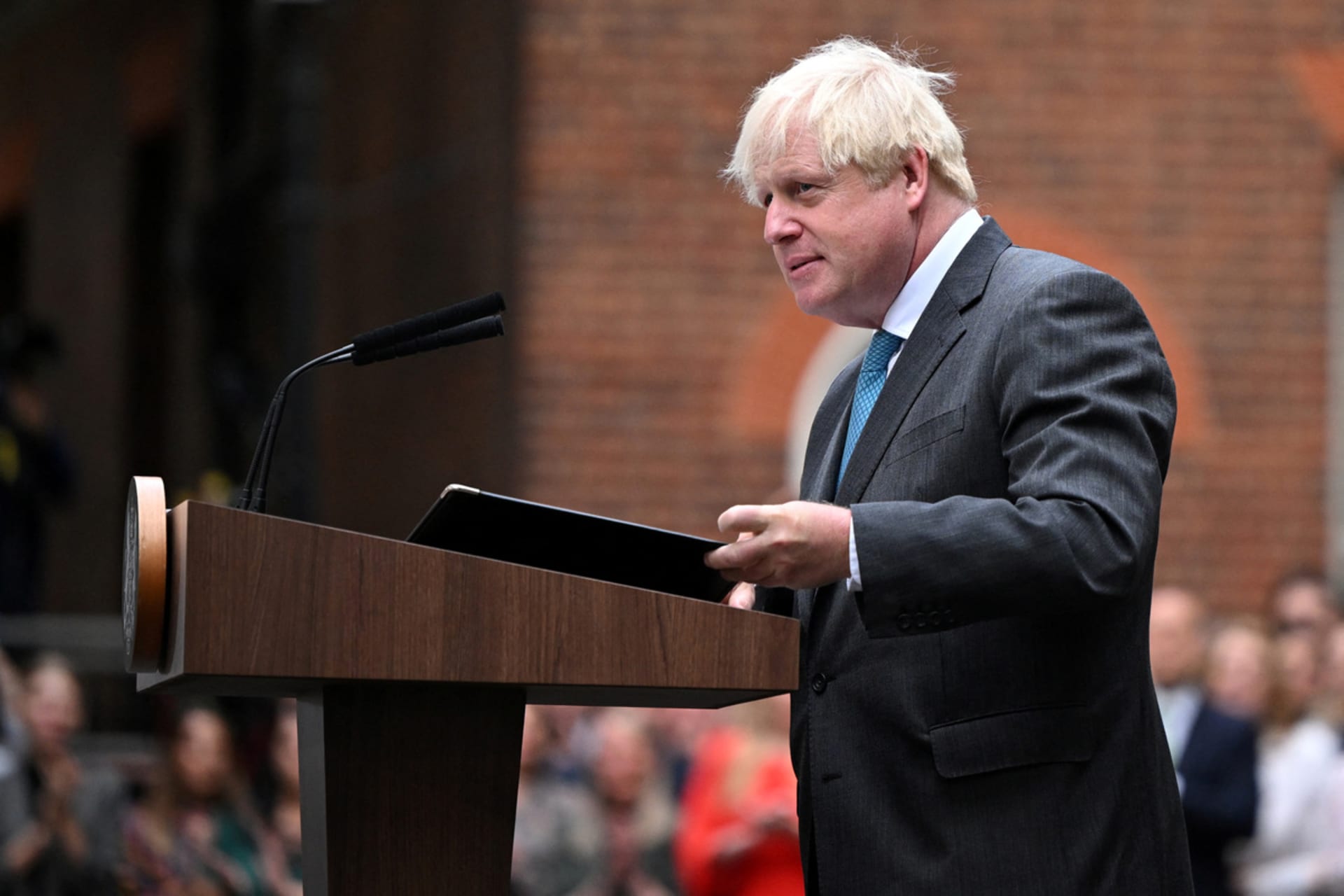 <p>Outgoing British Prime Minister Boris Johnson’s last day in office.</p>