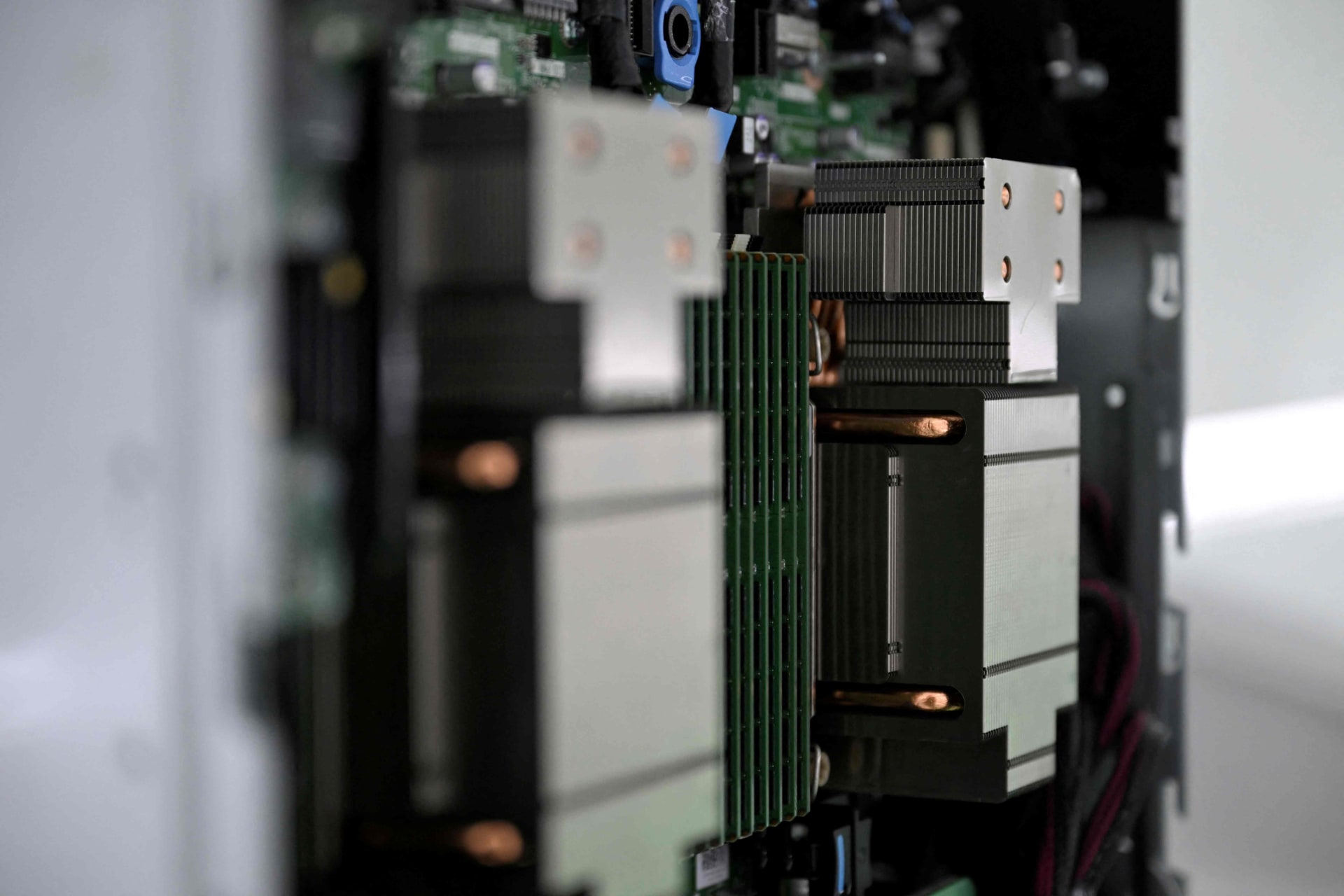 <p>A view of HGX that houses NVIDIA H100 GPUs on display at the media tour of Sustainable Metal Cloud’s (SMC) Sustainable AI Factory in Singapore July 25, 2024.</p>
