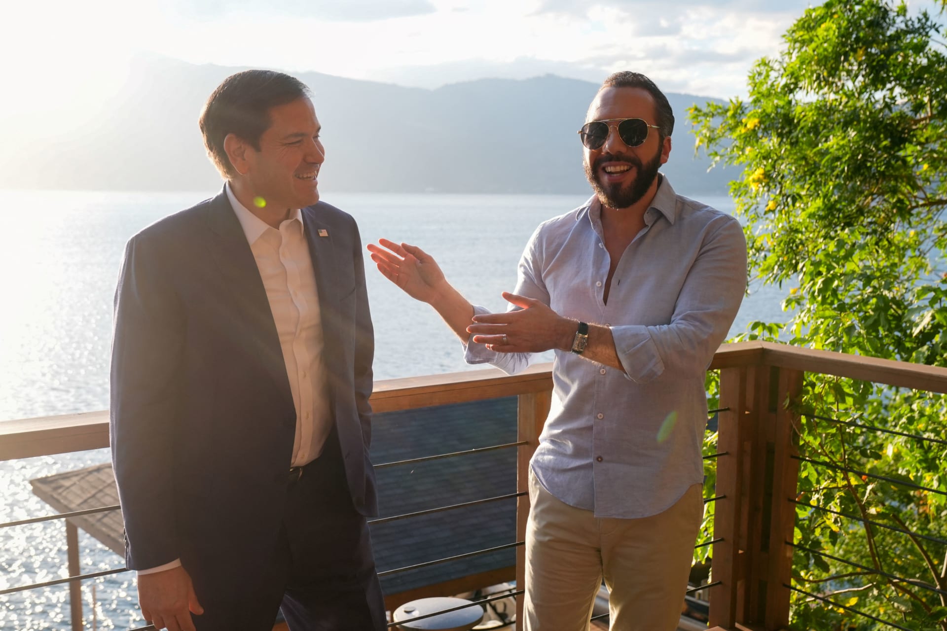 Photo of Salvadoran President Nayib Bukele and U.S. Secretary of State Marco Rubio