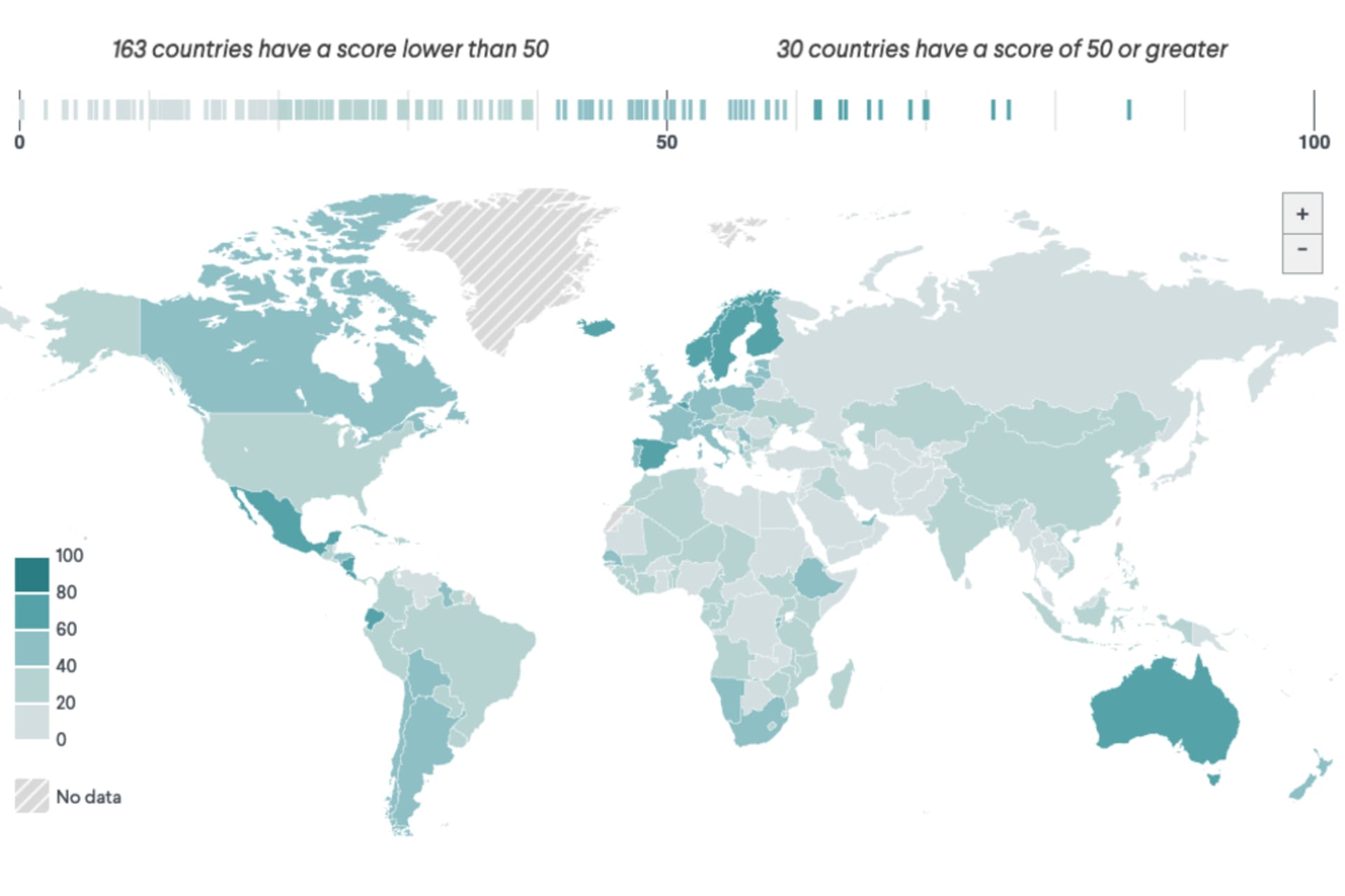 map tracking women in leadership around the world
