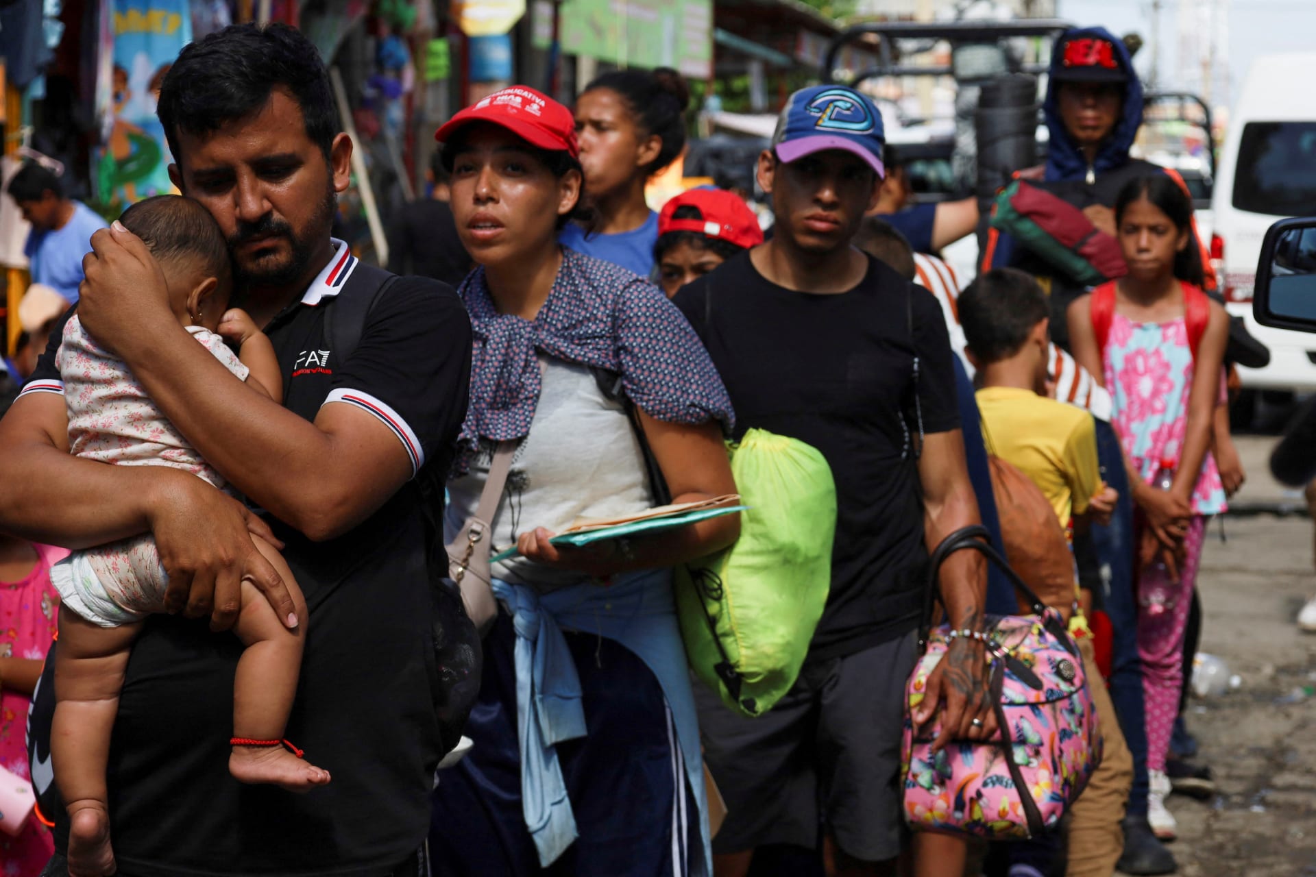 Photo of Venezuelan migrants in Ciudad Hidalgo
