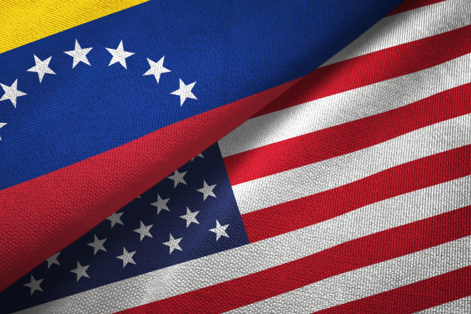 Venezuela and US Flags