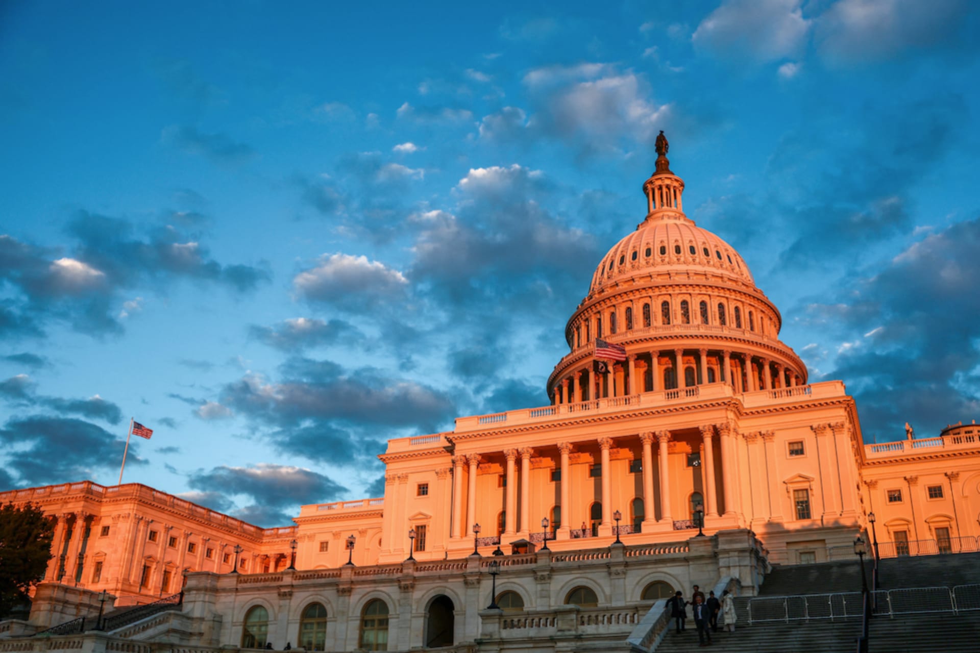 <p>The setting sun illuminates the U.S. Capitol building in Washington, D.C., U.S., December 2, 2025.</p>
