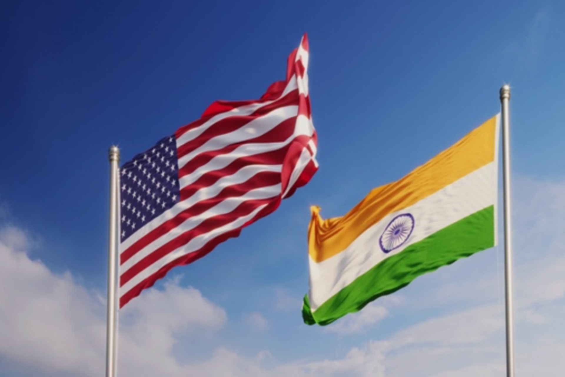 United States-India Flags Image.