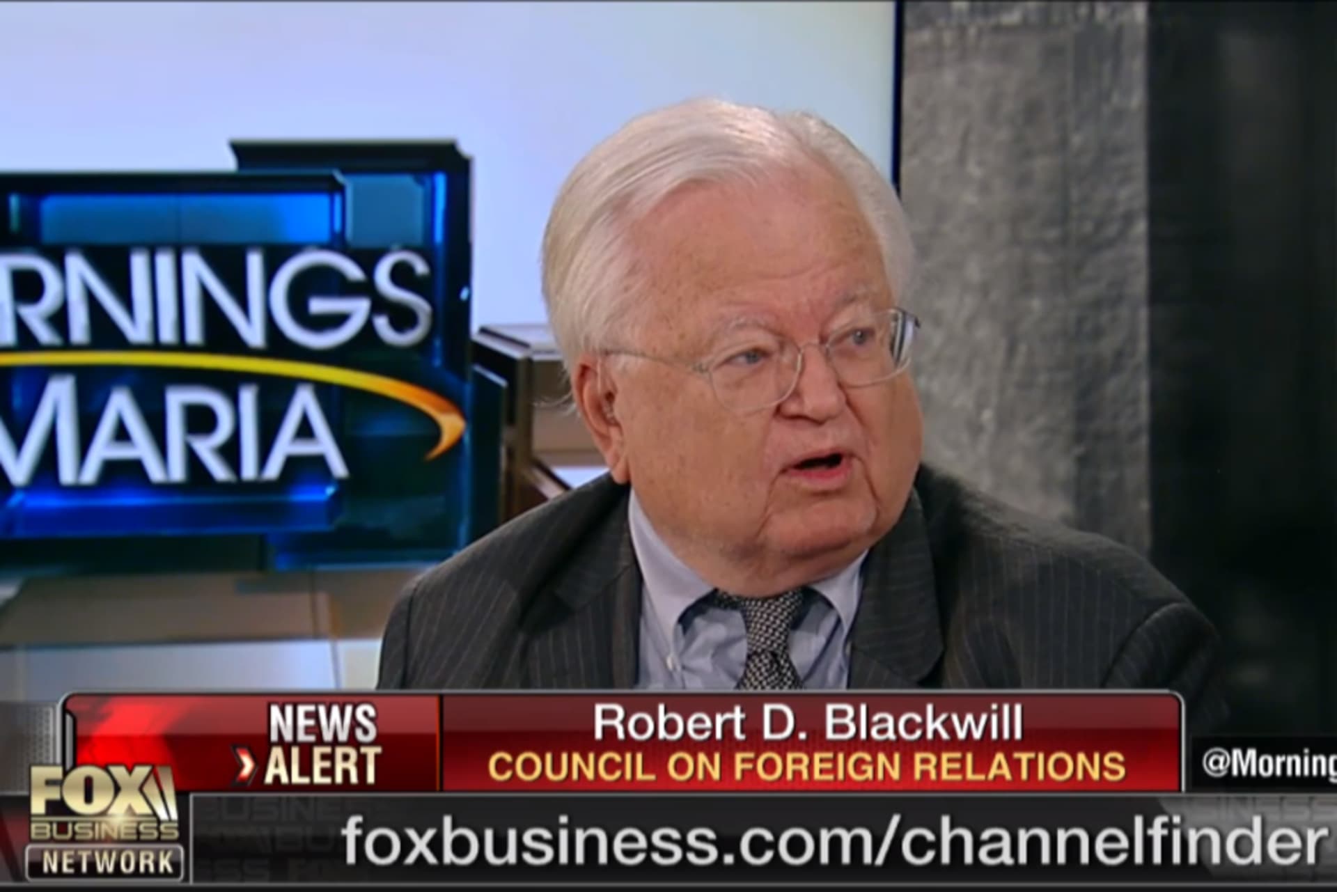 Ambassador Robert D. Blackwill on Fox Business program "Mornings with Maria", April 22, 2019.