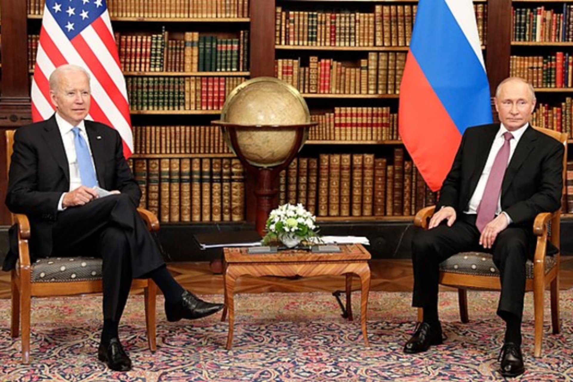 Joe Biden and Vladimir Putin in Geneva June 16 2021
