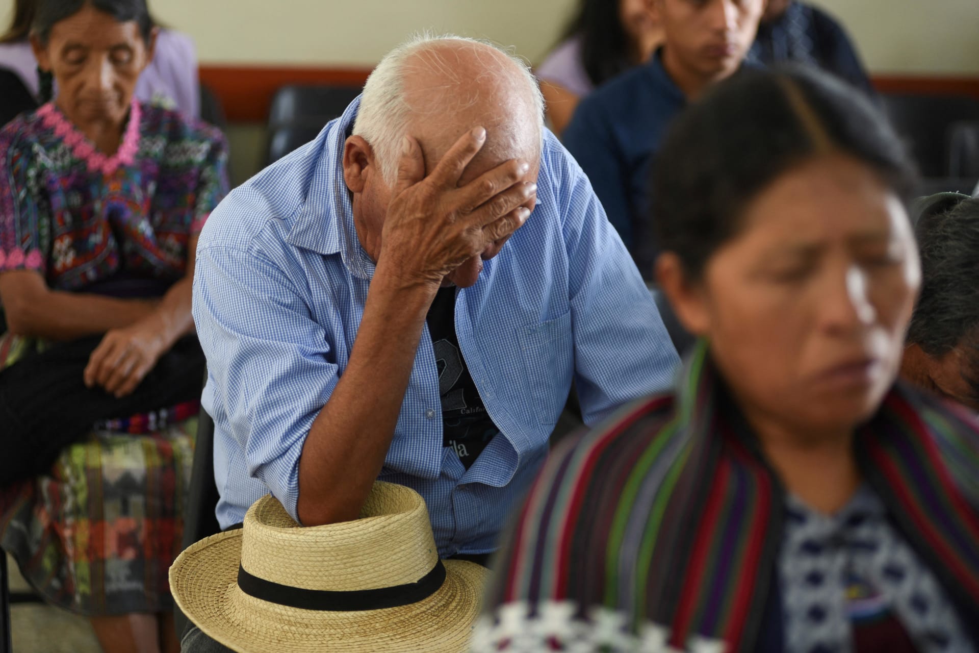 <p>Survivors of the internal armed conflict attend a hearing at the Supreme Court of Justice, in Guatemala City</p>
