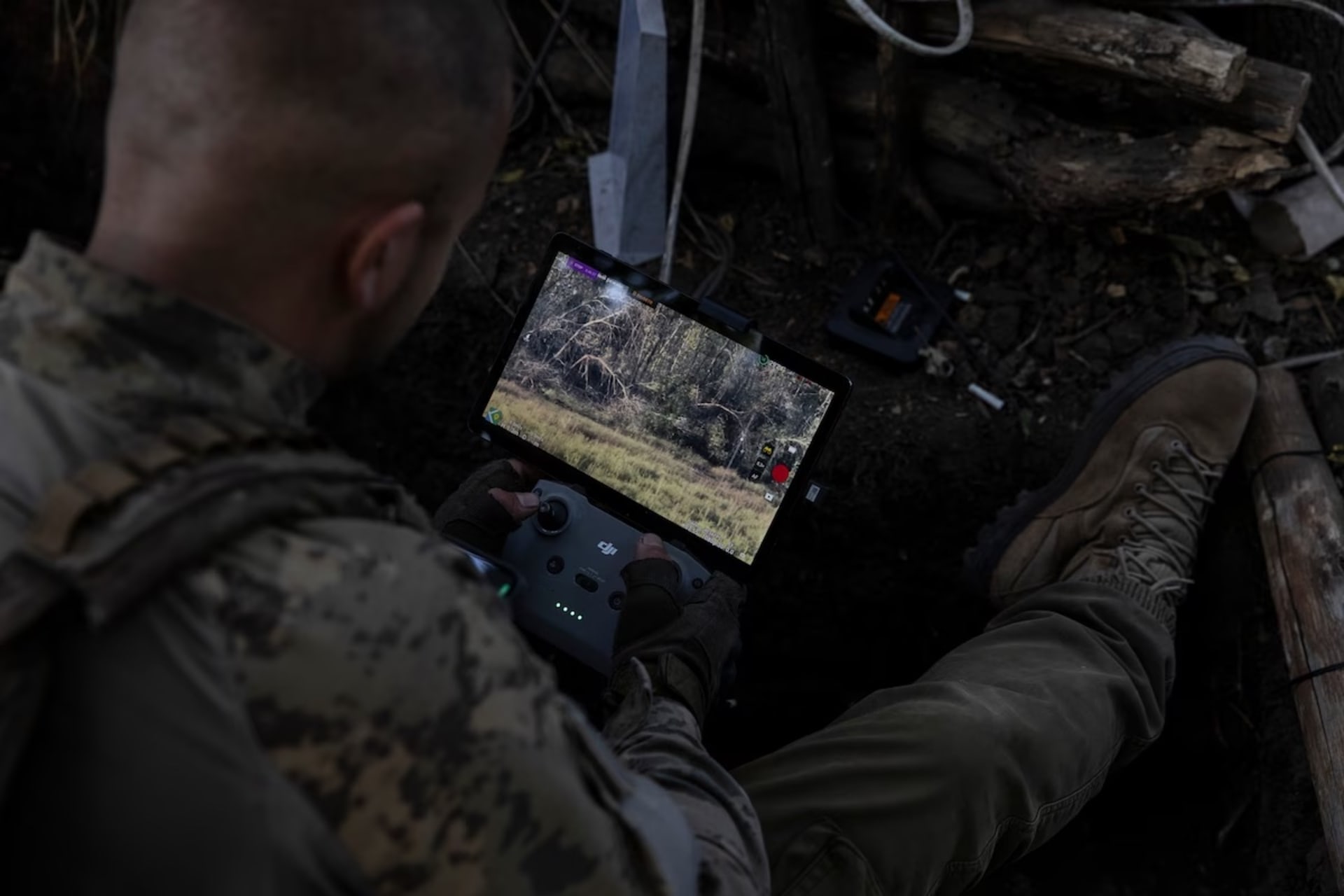 <p>Victor Stelmakh, head of a Ukrainian attack drone unit, in the Luhansk region on Sept. 1.</p>
