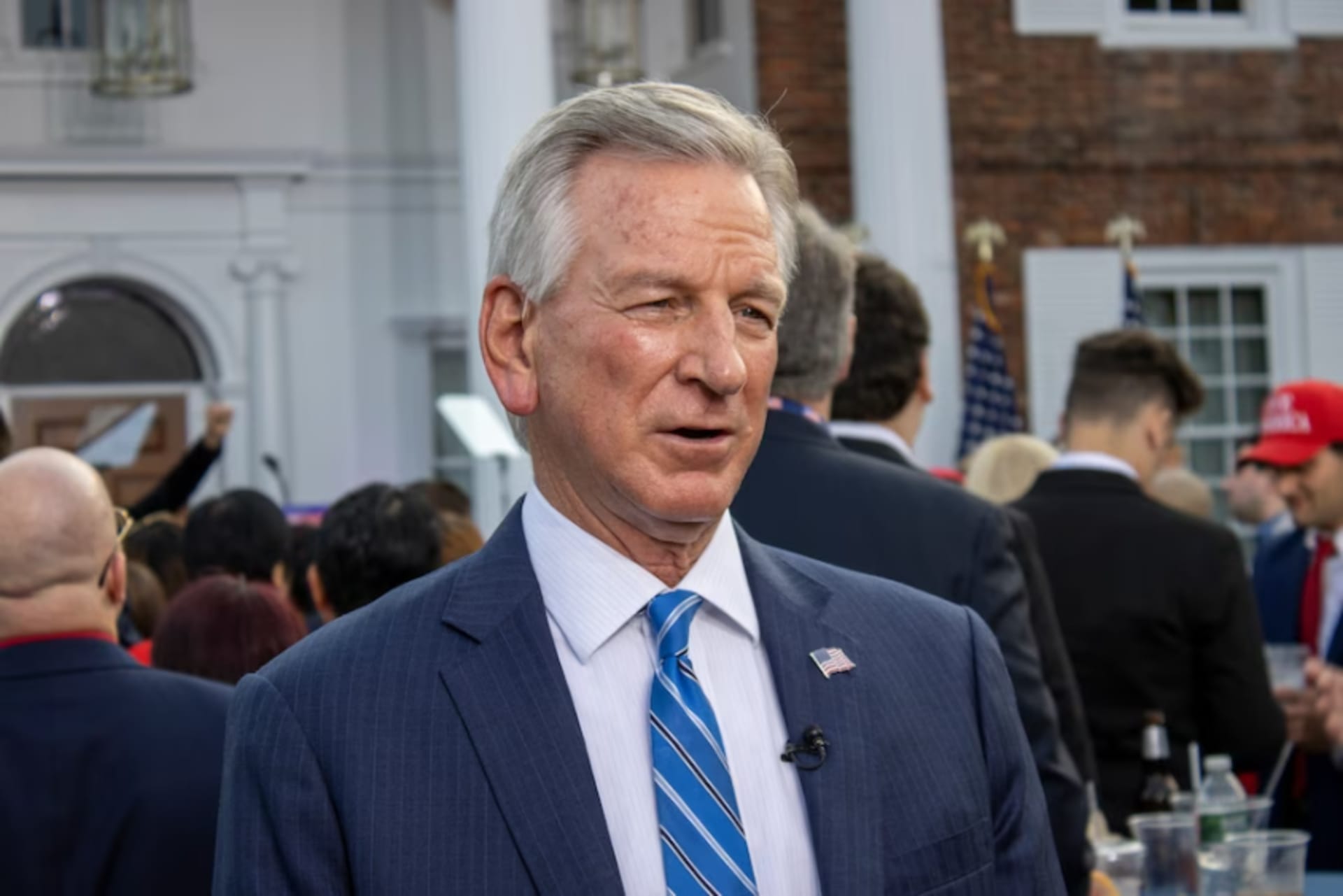 <p>en. Tommy Tuberville (R-Ala.) at Trump National Golf Club Bedminster on Tuesday in Bedminster, N.J.</p>

