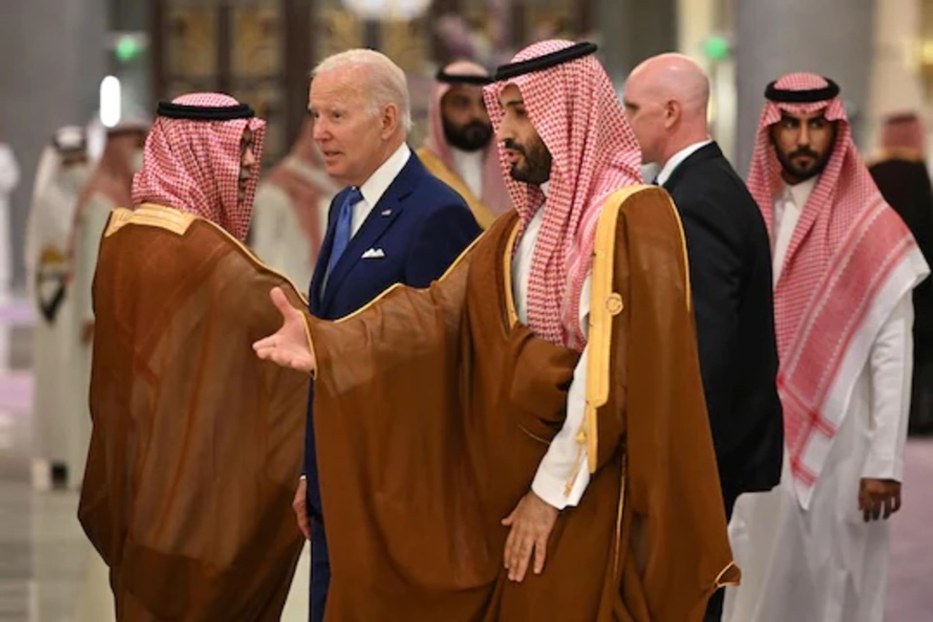 <p>President Biden and Saudi Crown Prince Mohammed bin Salman in Jiddah, Saudi Arabia, on July 16. </p>
