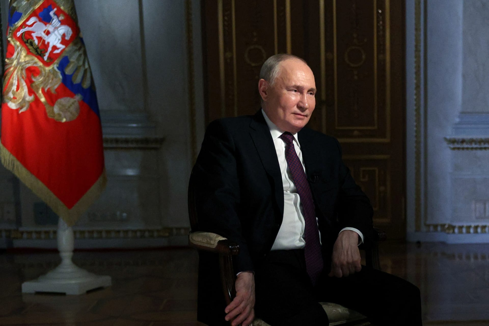 <p>Russian President Putin gives interview in Moscow.</p>