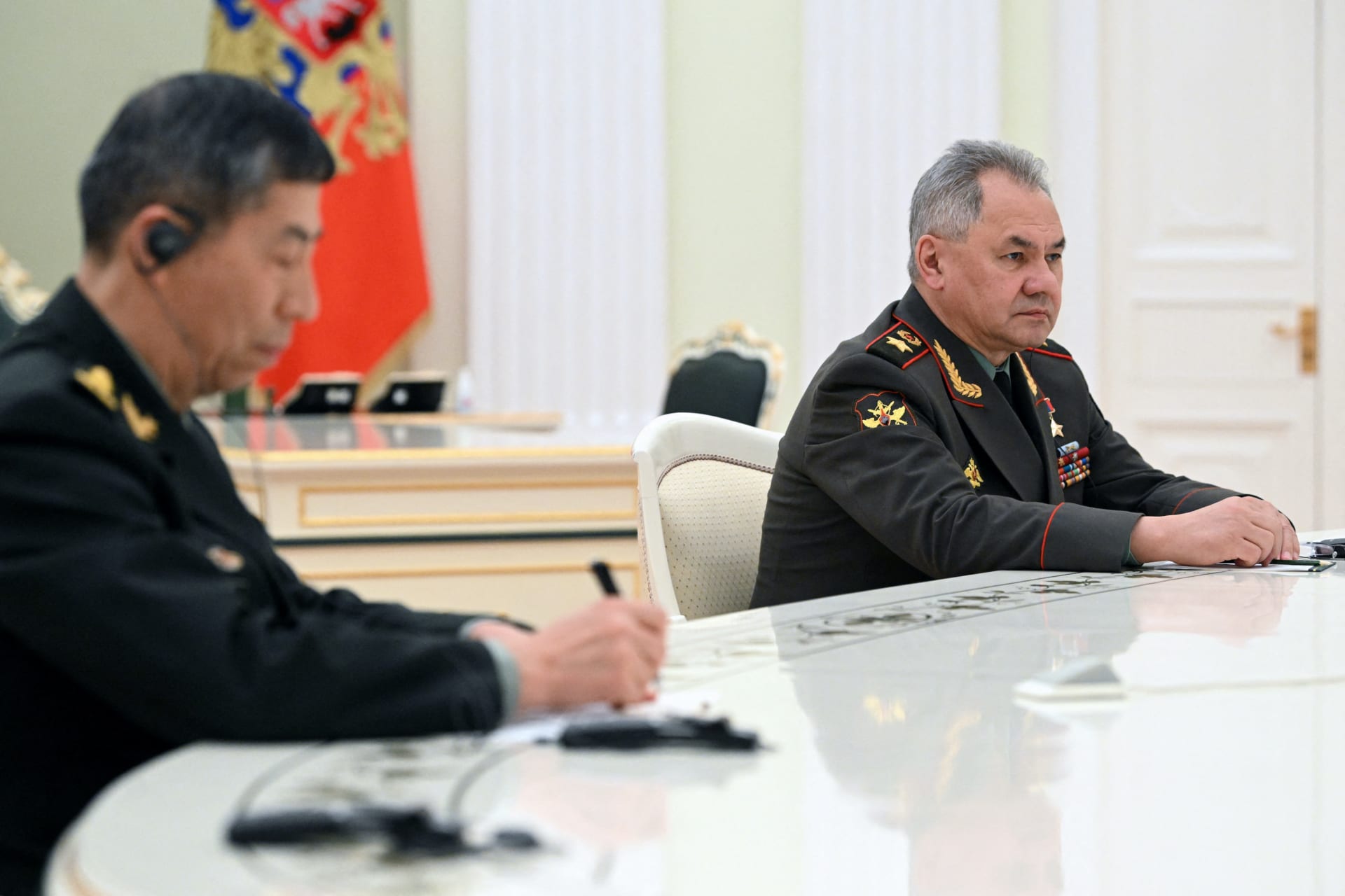 <p>Russian President Vladimir Putin meets Chinese Defence Minister Li Shangfu in Moscow.</p>