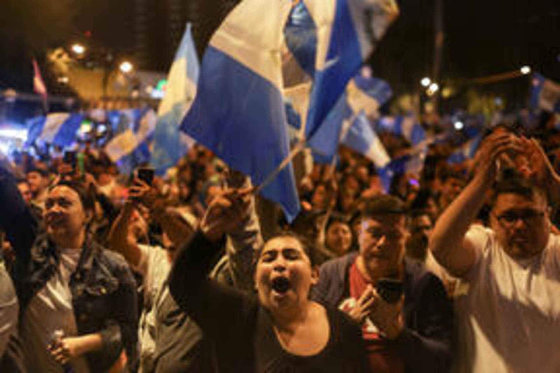 Photo of Supporters of Presidential Candidate Bernardo Arevalo