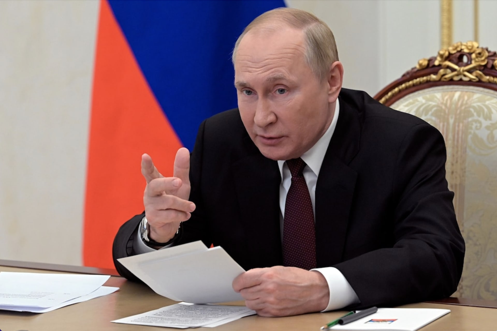 <p>Russian President Vladimir Putin at the Kremlin on Wednesday in Moscow.</p>
