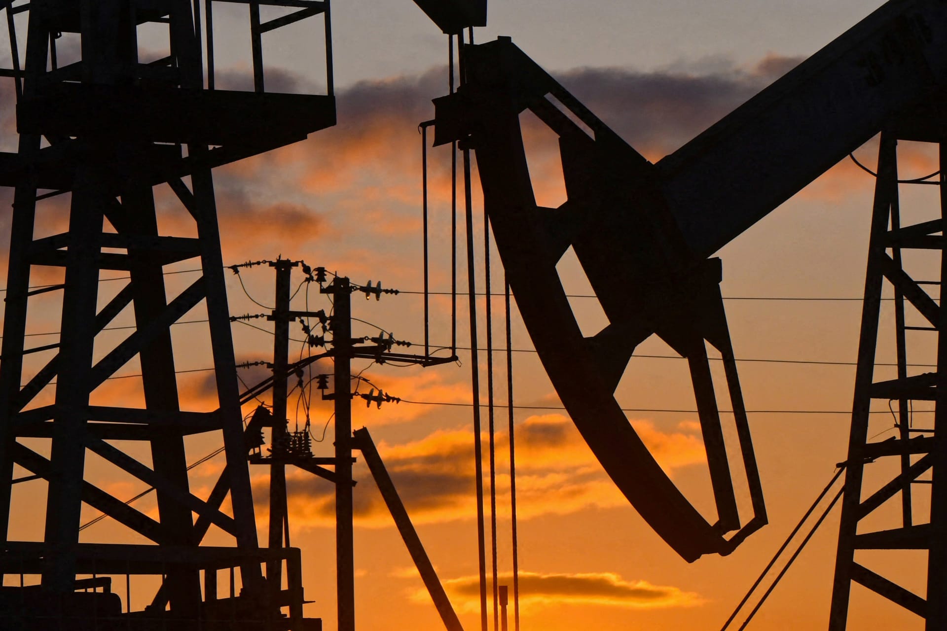 A view shows oil pump jacks outside Almetyevsk