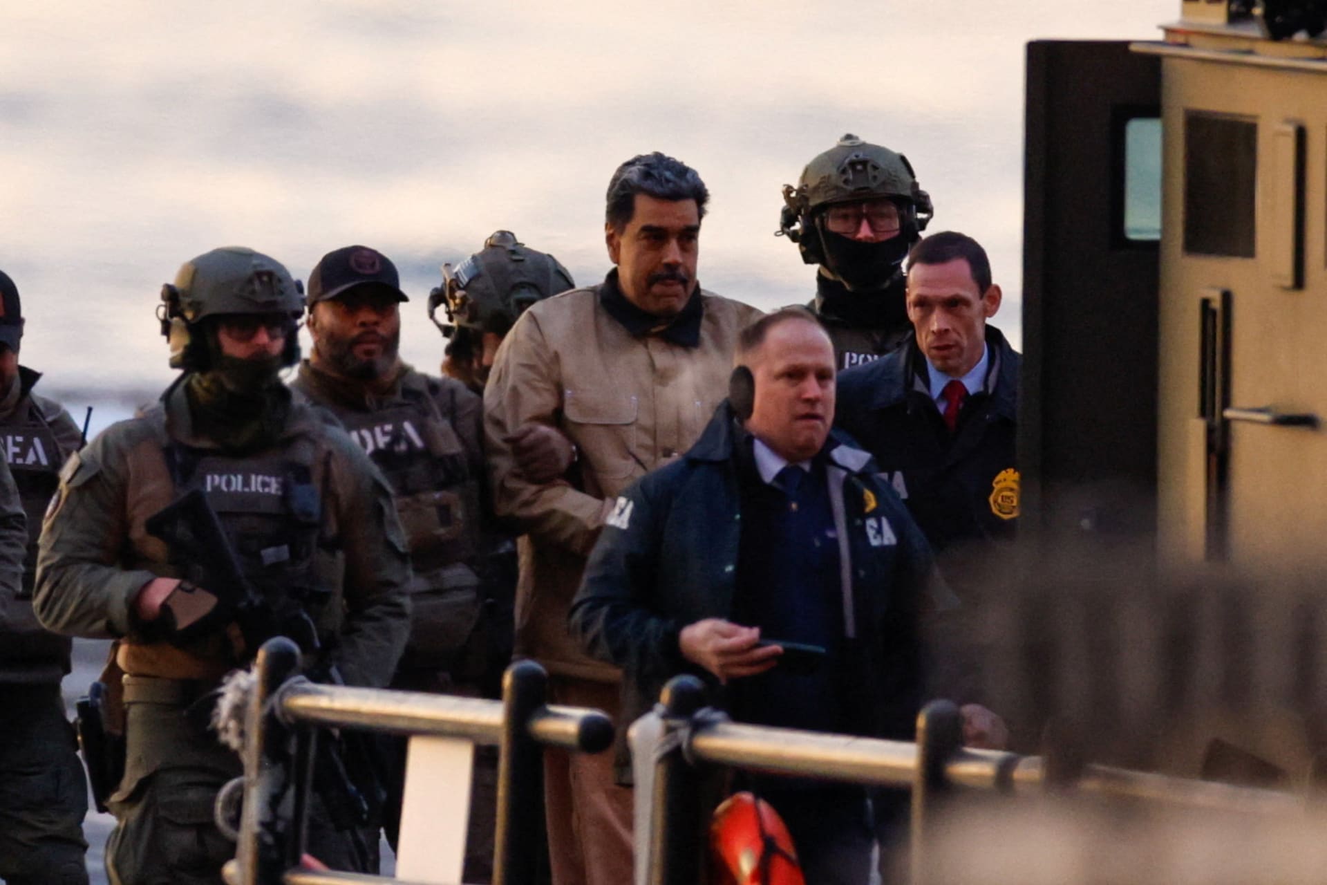 Photo of Nicolas Maduro in New York after his apprehension