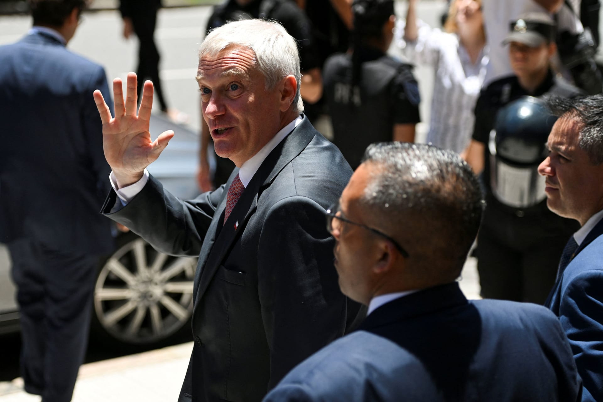Photo of Chilean President-Elect Jose Antonio Kast visiting Argentina