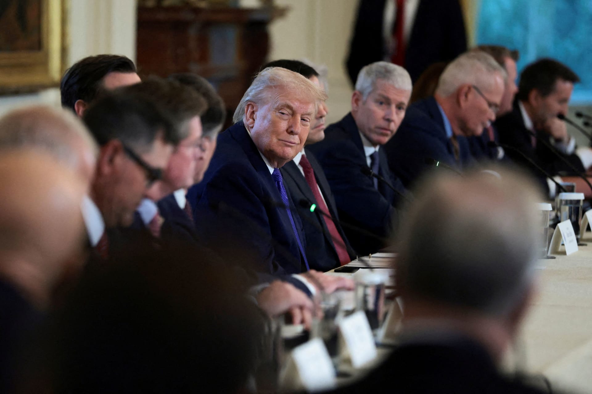 Photo of U.S. President Donald Trump at meeting with oil industry executives