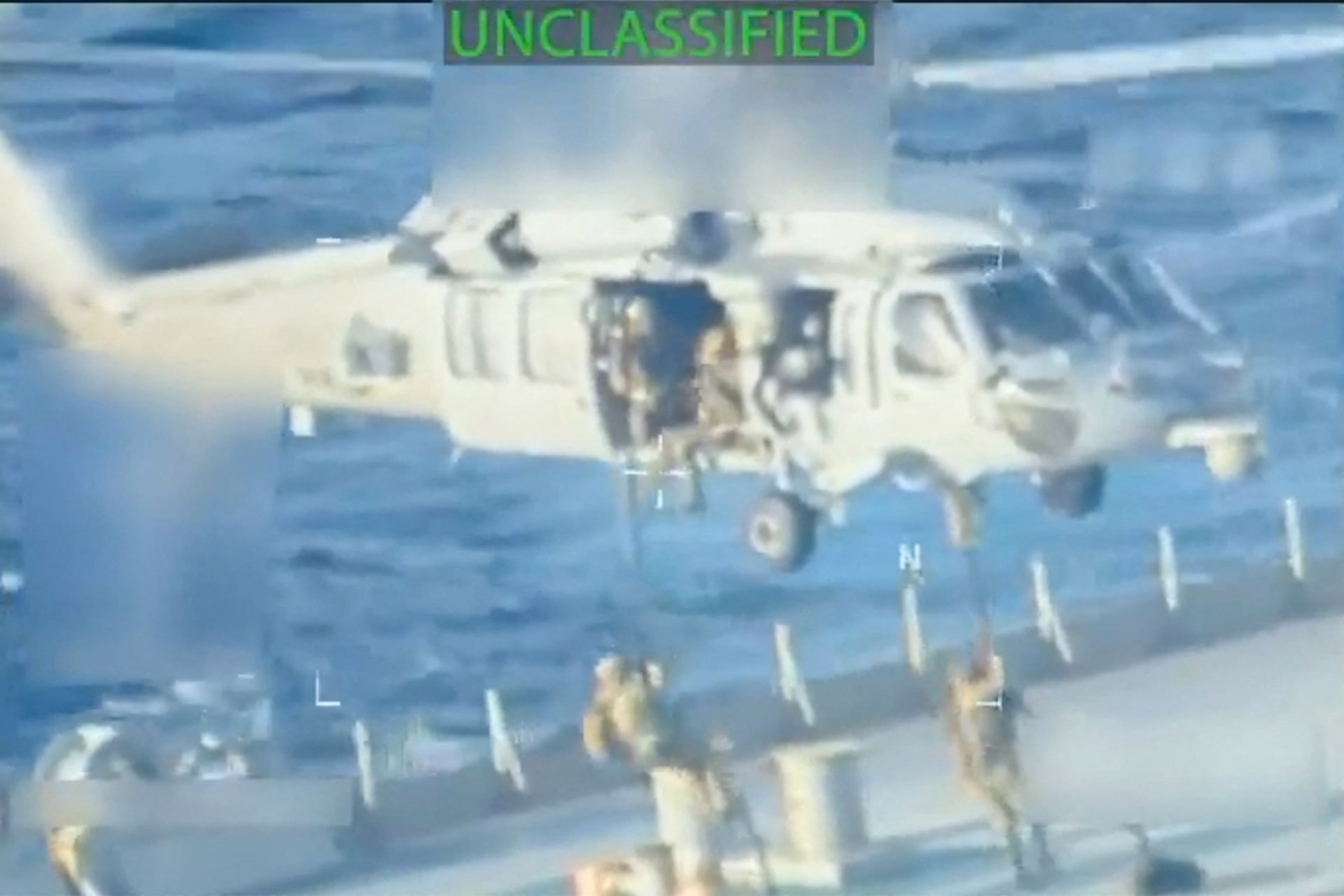 Photo of U.S. forces boarding Venezuelan tanker