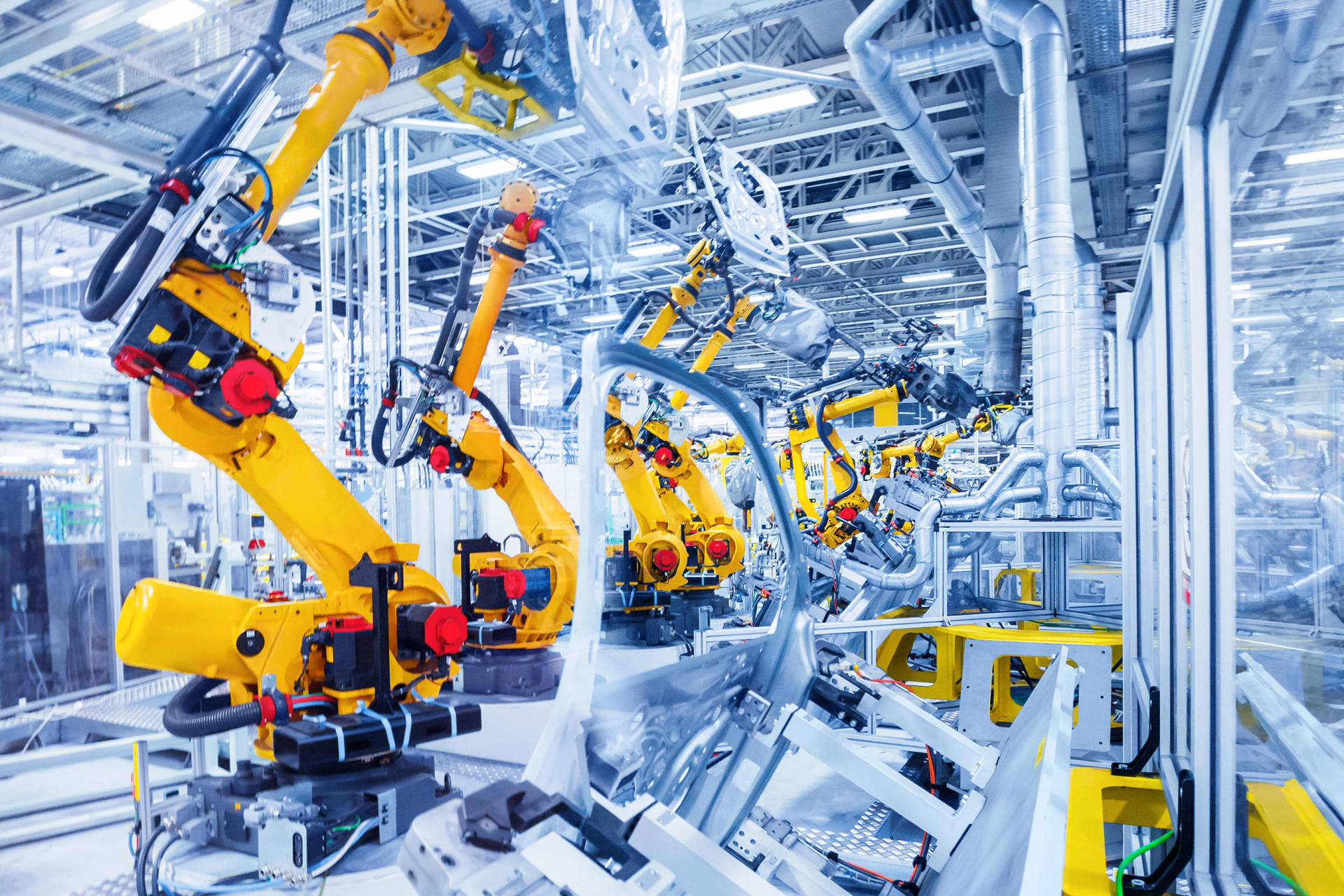 robots in a car plant