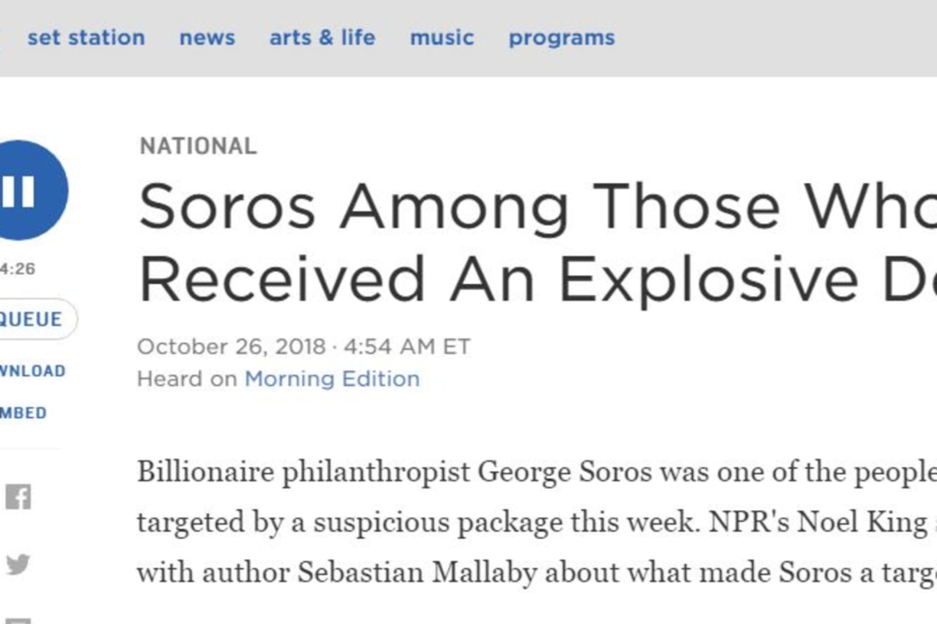 Soros NPR